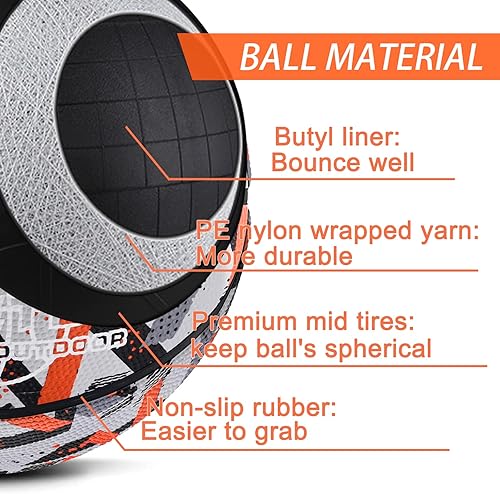 Miniatura 10 de Balones de baloncesto para niños, tamaño 3 (22 pulgadas), pelotas de baloncesto juveniles tamaño 5 (27.5 pulgadas) para jugar juegos, parque