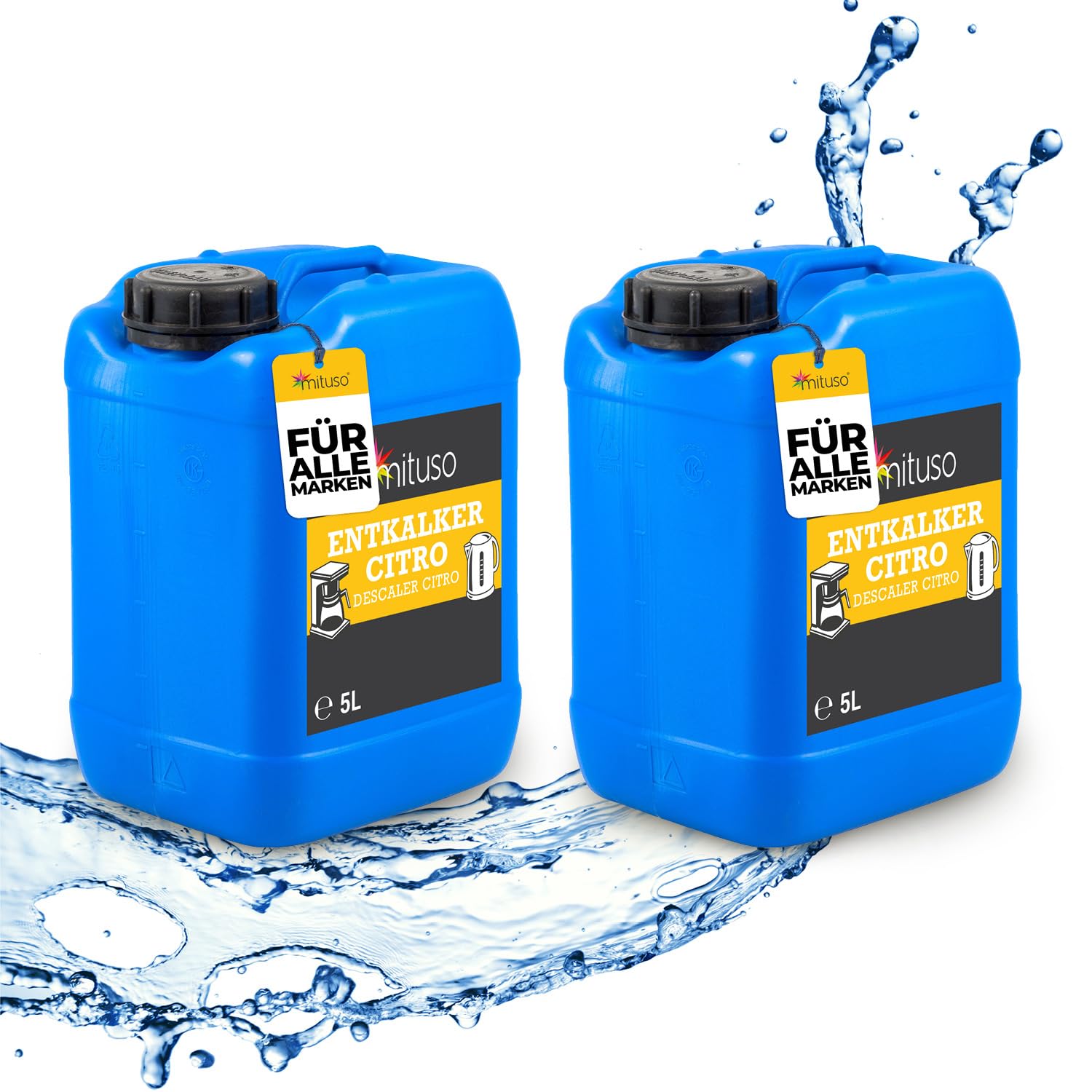 mituso Descalcificador universal de 10 litros, concentrado para cafeteras automáticas y cafeteras de todos los tipos, descalcificador para una limpieza extraprofunda, uso universal para limpieza de