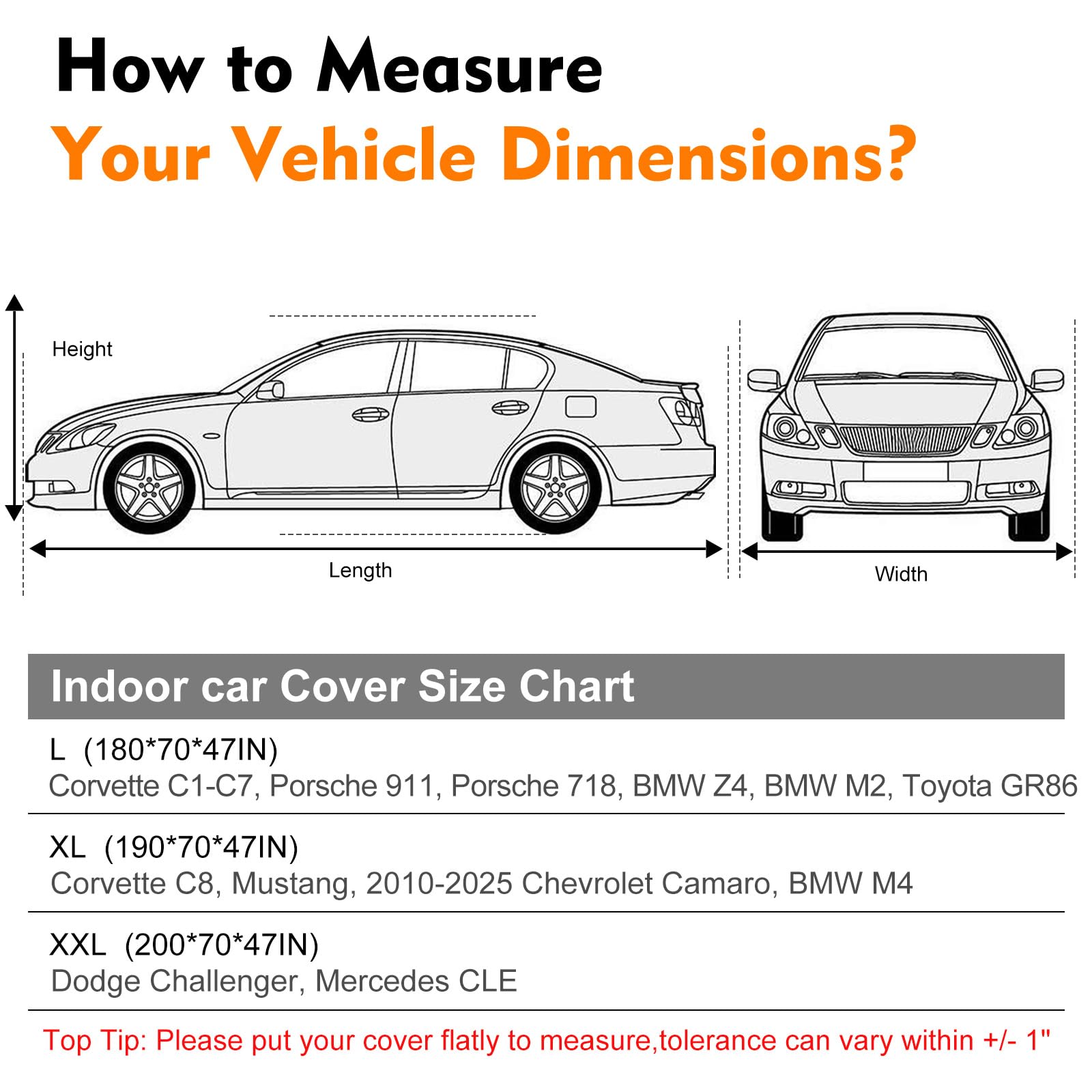 CEMOFE Indoor Car Cover Universal Stretch Satin Windproof Dust Protection for Dodge Challenger Mercedes GLE BMW X5 Breathable — view 3