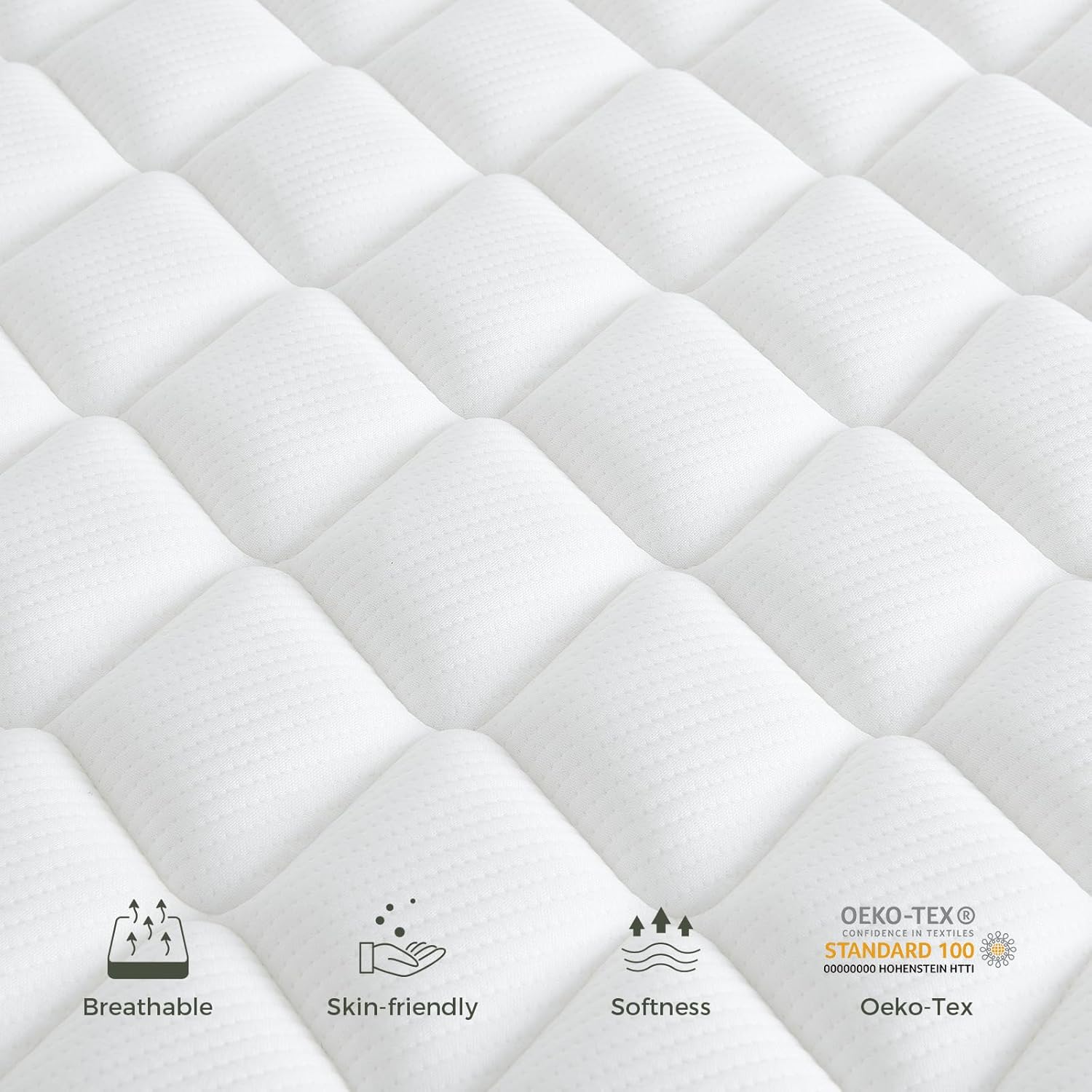 Double Mattresses,27 CM Hybrid Mattress With Breathable Memory Foam,Individually Pocket Spring,Pressure Relief,Mattress in a Box image 4