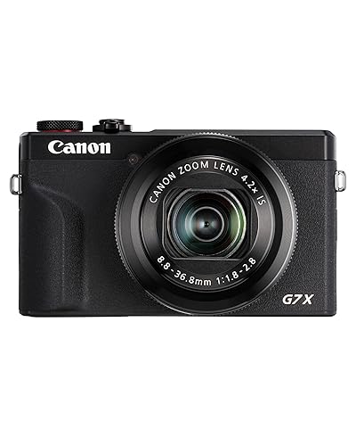 Canon PowerShot G7 X Mark III (Schwarz) – Kompakte Digitalkamera mit 1-Zoll-Sensor & 4K-Video – Ideal bei wenig Licht & auf Reisen – Mit WLAN & Bluetooth - Geliebt Für Kreatives Unterwegs - noir - Single