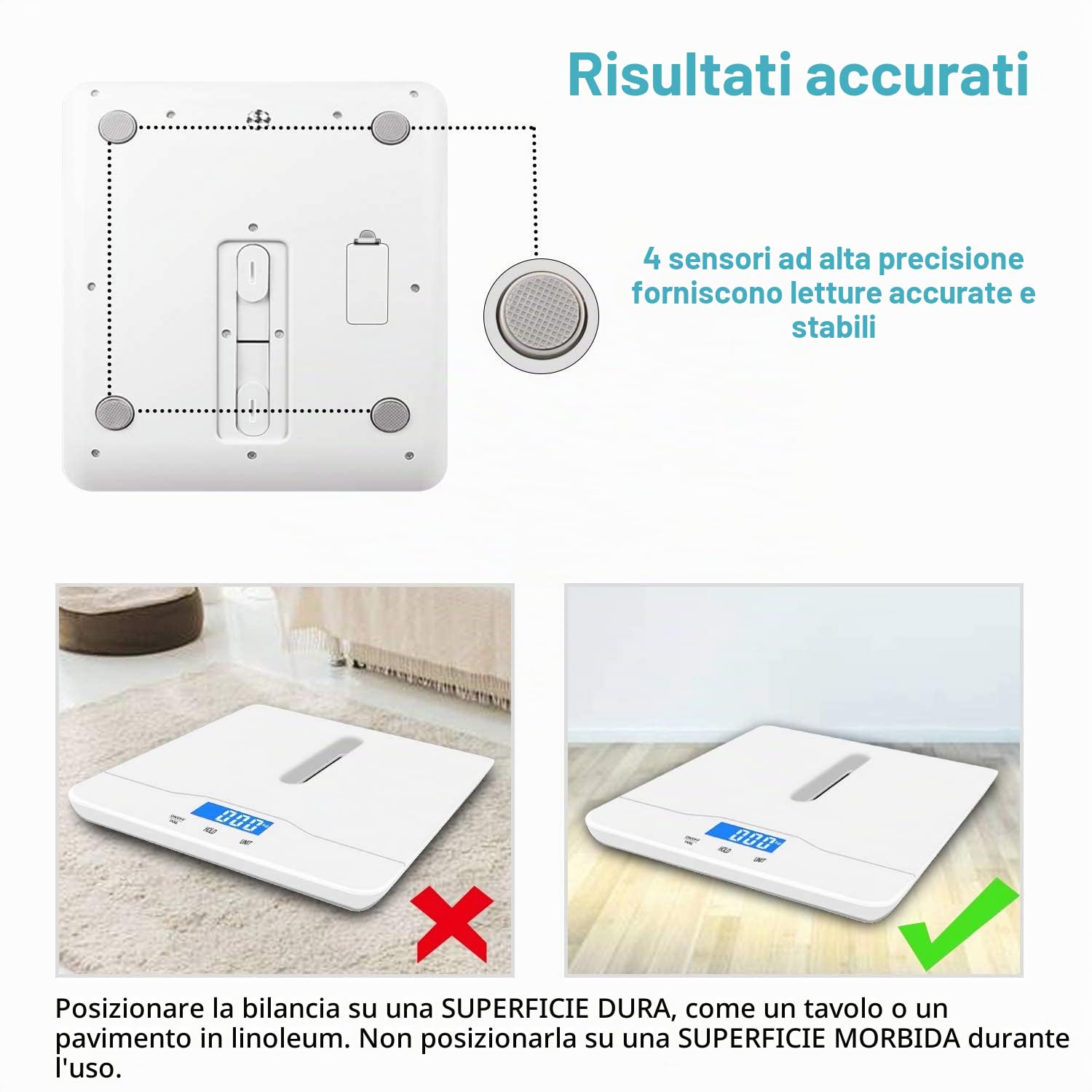 Bilancia digitale per animali domestici, bilancia per neonati, con 3 modalità di pesatura (kg/oz/lb), max 100 kg, capacità con precisione fino a 10 g, bianca, adatta per neonati, cuccioli, mamme