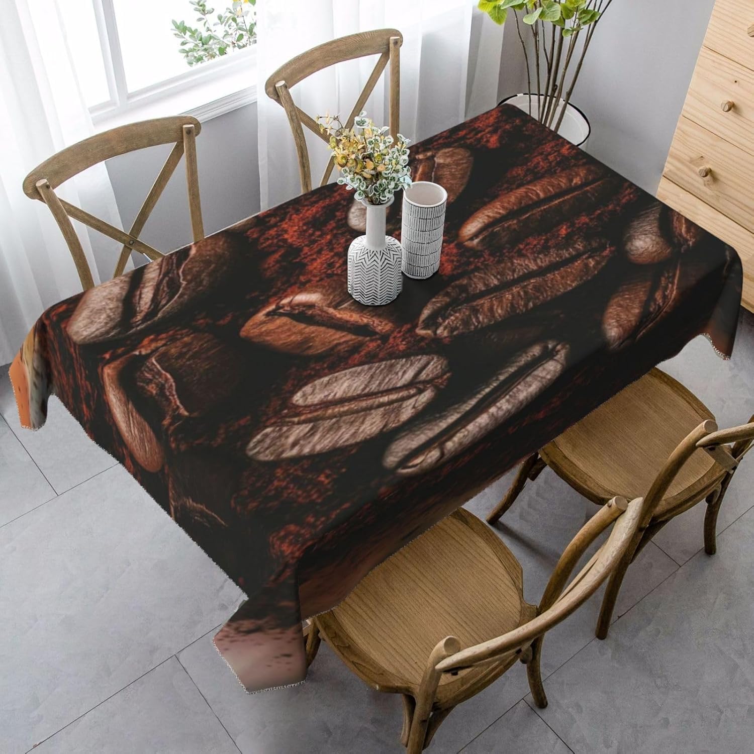 Nappe café anti-tache et imperméable en polyester pour table moderne