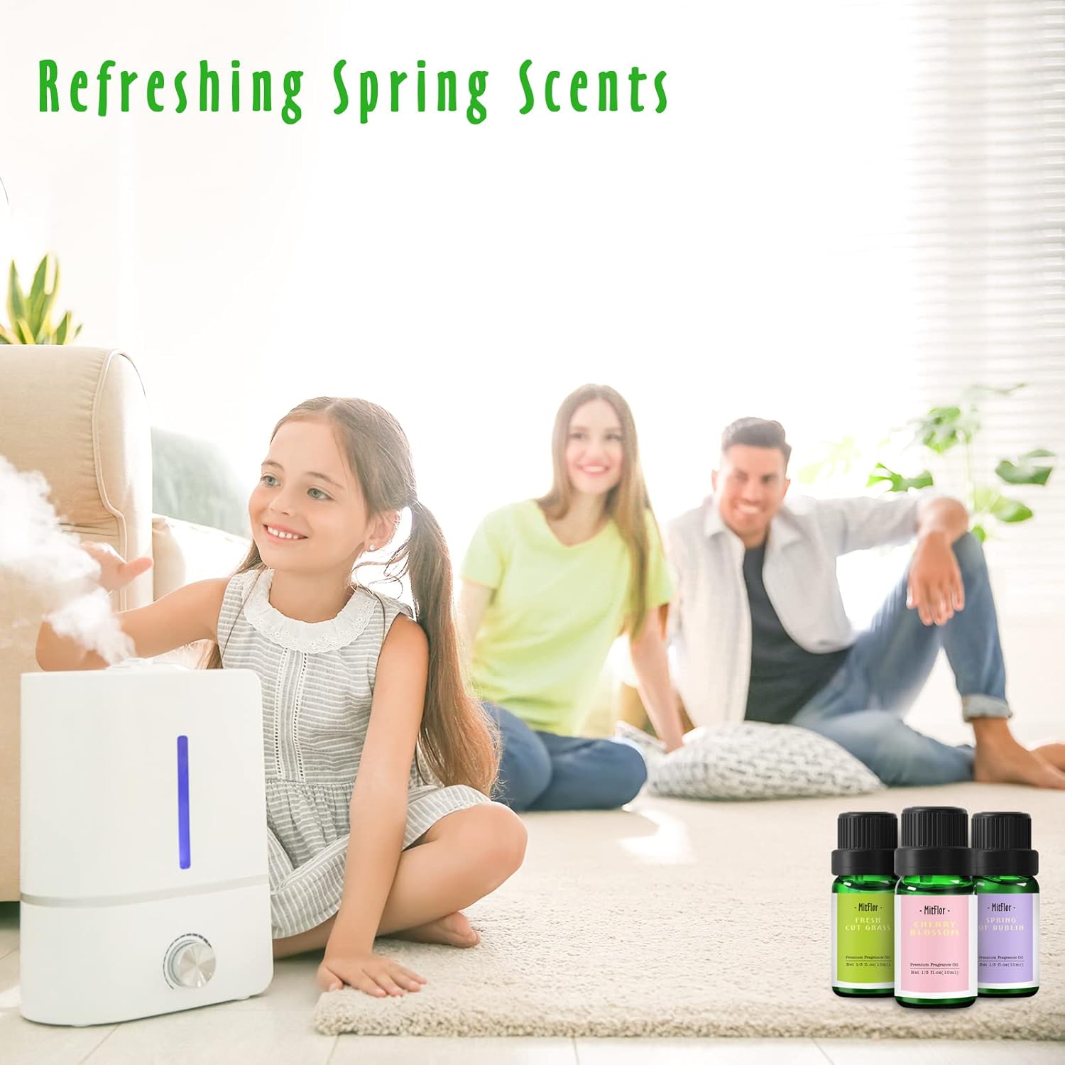 Spring and Summer Fragrance Oils of 14, MitFlor 20 Bottles Premium Scented Oils for Diffuser, Soap and Candle Making, Ocean, Watermelon, Spring of Dublin, Spring Blossom, Aromatherapy Oils Gift Sets