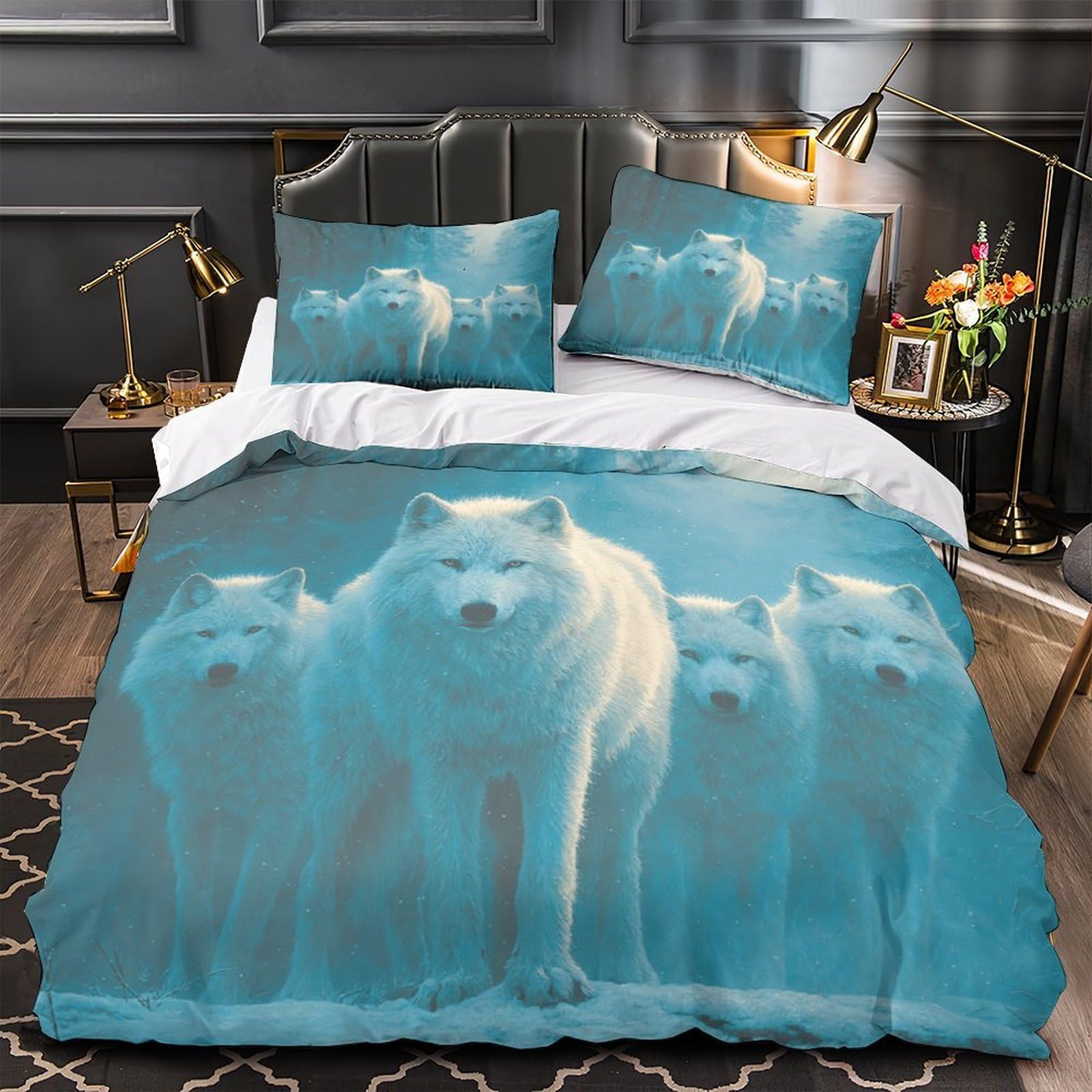 Housse de couette égyptien 260x220抗皱免烫超柔防褪色拉链床上用品