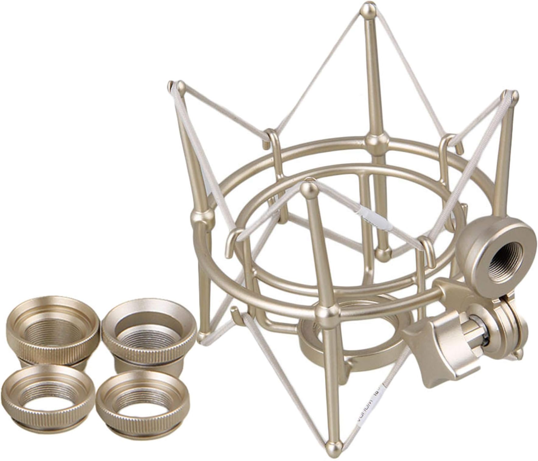 lovermusic Metal Cylinder Spider Shock Mount Stand for Newman U87 Microphone Silver