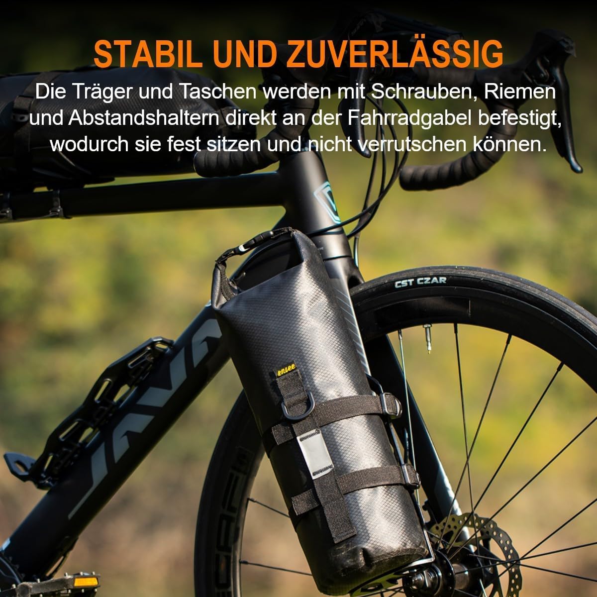 Taximi Torba na bagażnik rowerowy z uchwytem – torba na ramę roweru 5 l, 100% wodoszczelna, Rolltop Dry Bag, odporna na zużycie i rozerwanie, torba rowerowa (2 zestawy)