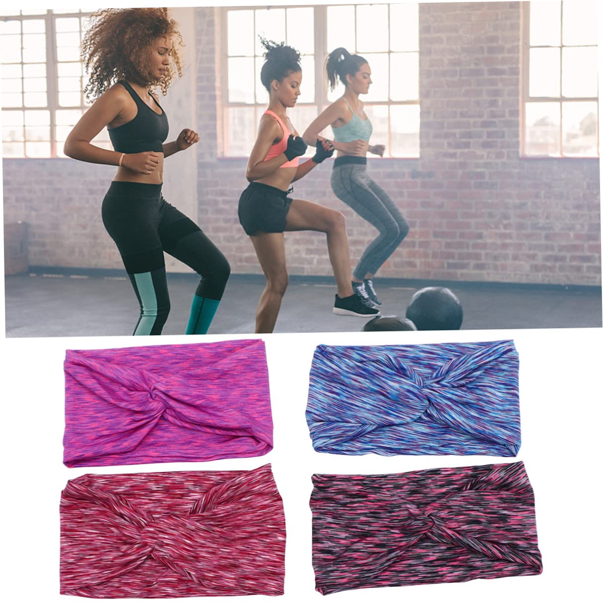 YARNOW 12pezzi Fasce Per Elastiche Assorbenti Per Yoga e Fitness Headband Traspirante e Accessorio Per Allenamenti All