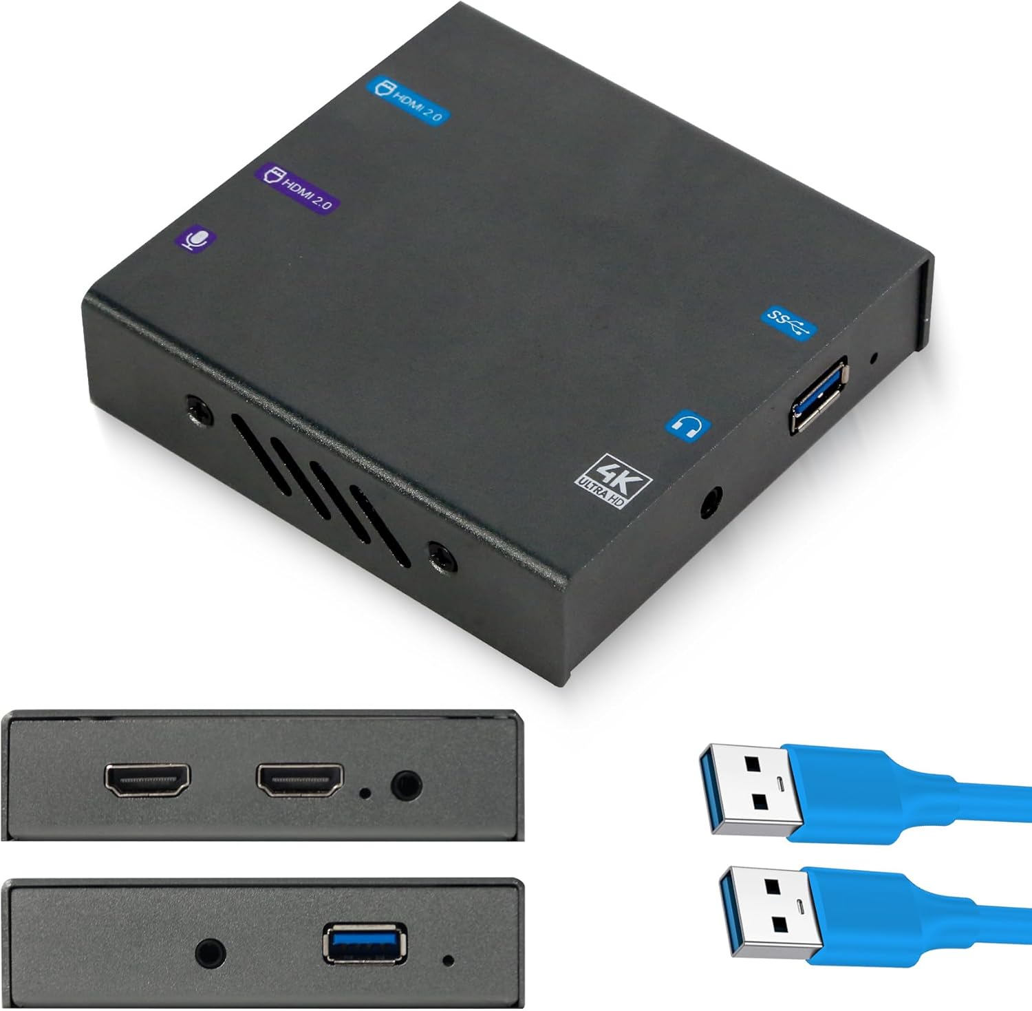 4K HDMI Capture Card for Streaming PS5, Xbox, Switch, PC – USB 3.1Game Capture Device for OBS, Twitch, YouTube, Low Latency, RGB24 True Color,HDR Loop Out- MSP331