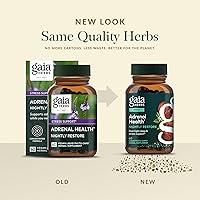 Vista 6 de Gaia Herbs Adrenal Health Nightly Restore - Suplemento de hierbas con Ashwagandha, corteza de magnolia, cordyceps, bálsamo de limón y más* - 60