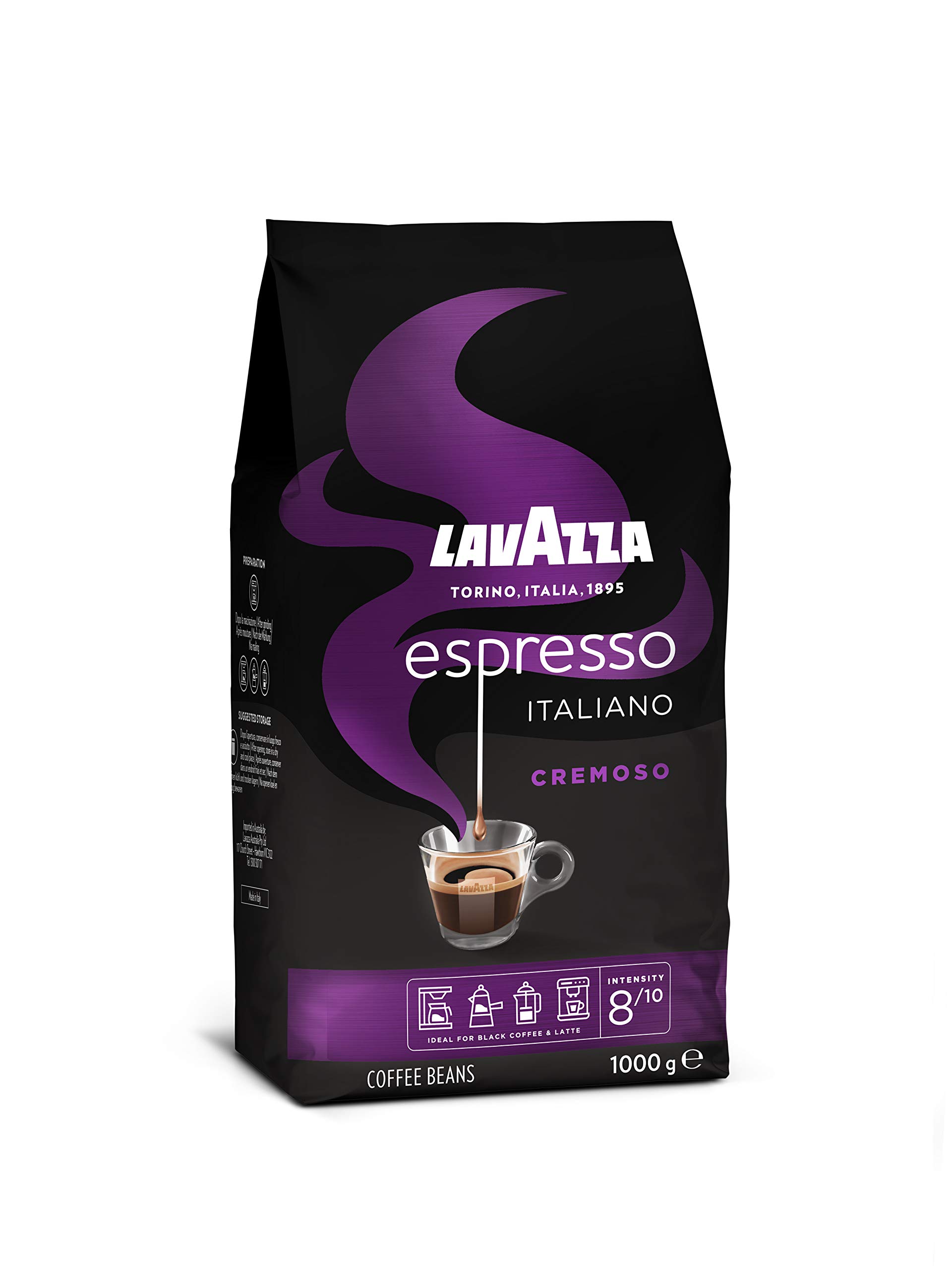 Lavazza Espresso - Barista Gran Crema - Aromatische Kaffeebohnen - 1er Pack (1 x 1 kg) & Espresso - Italiano Cremoso - Aromatische Kaffeebohnen - 1er Pack (1 x 1 kg)