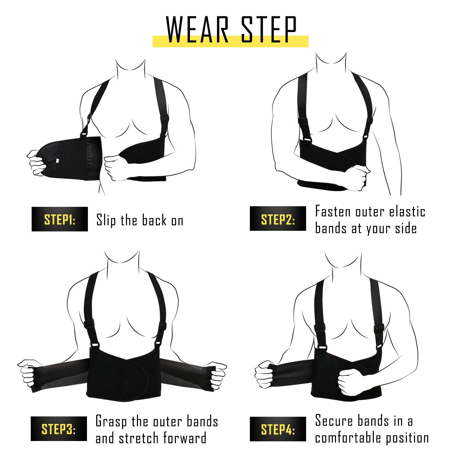 CFR Back Brace Working Support with Suspenders Adjustable Straps Belt Lower Waist Therapy Pain Relief for Heavy Lifting,Large