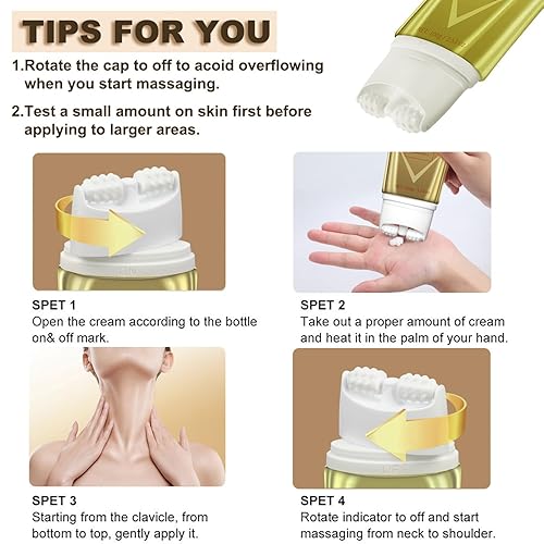 Miniatura 7 de Mtmult AH-8 Crema reafirmante para el cuello, cremas para el cuello para tensar y reafirmar, crema para el cuello que aprieta la piel flácida,