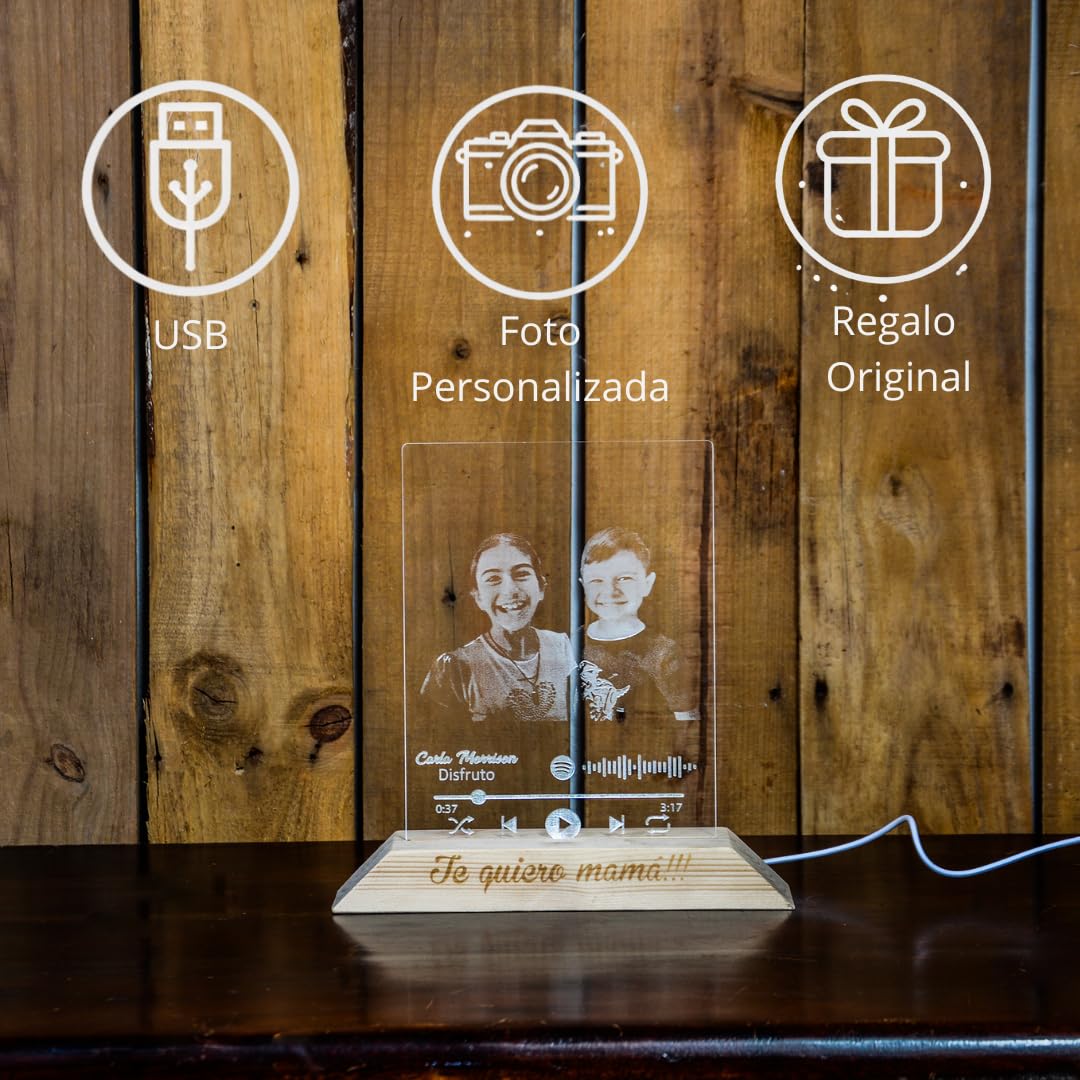 Lampada Spotify Plex Personalizzata con Basetta Led - Regali Personalizzati