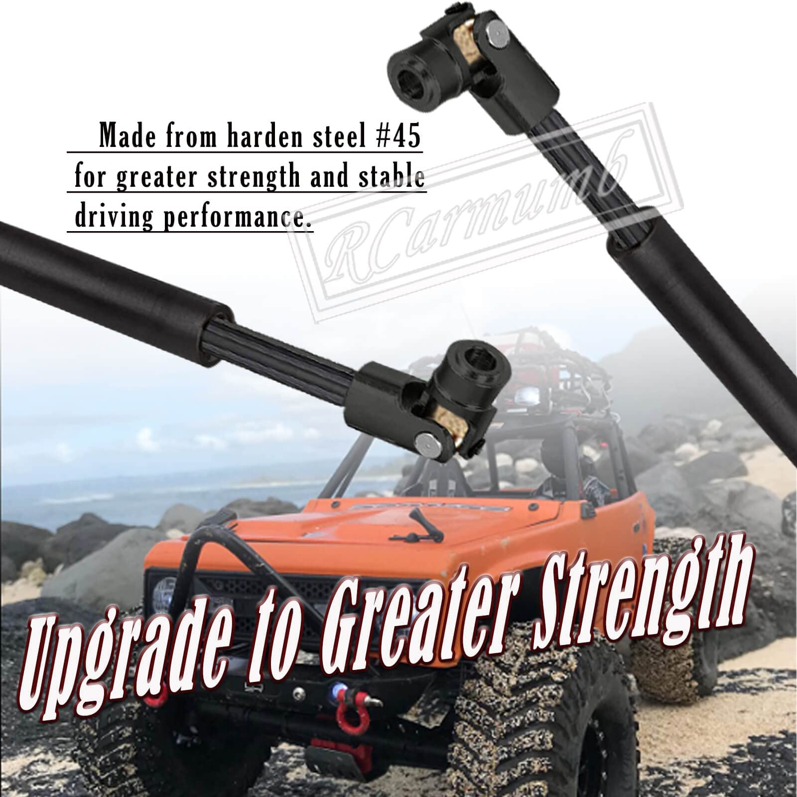 2PCS Universal Drive Shaft For 1/10 RC Crawlers - 117-164mm Steel Upgrade Parts For Axial SCX10, Redcat, RC4WD