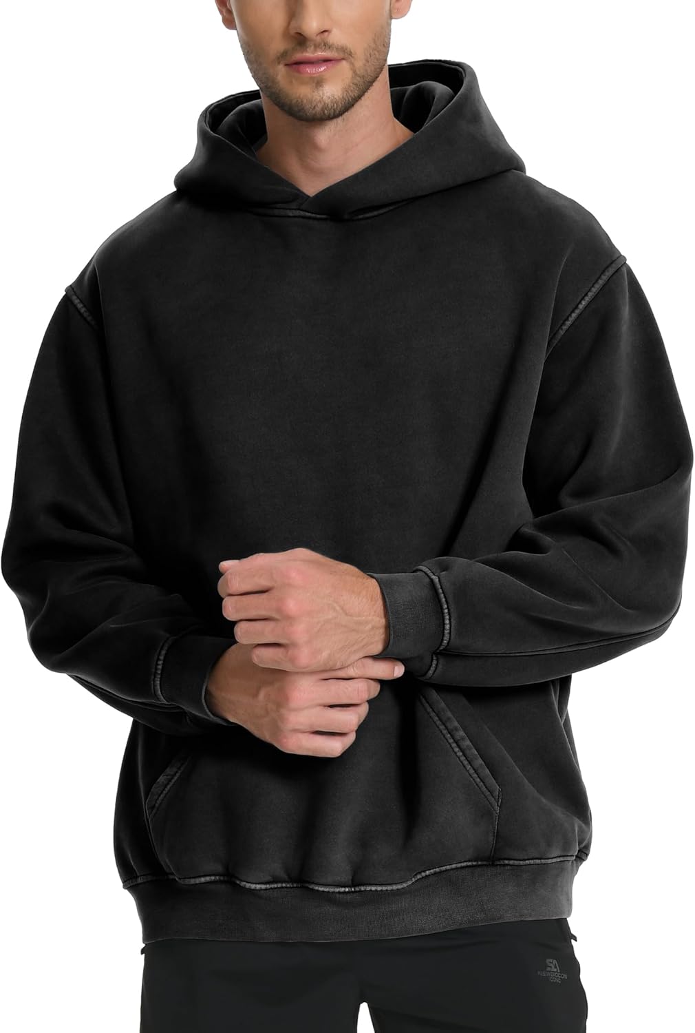 FAIABLE Mens Womens Oversized Acid Wash Hoodie Unisex Heavyweight Fleece Sweatshirt Vintage Cotton Hoodies 2026 - Image 6