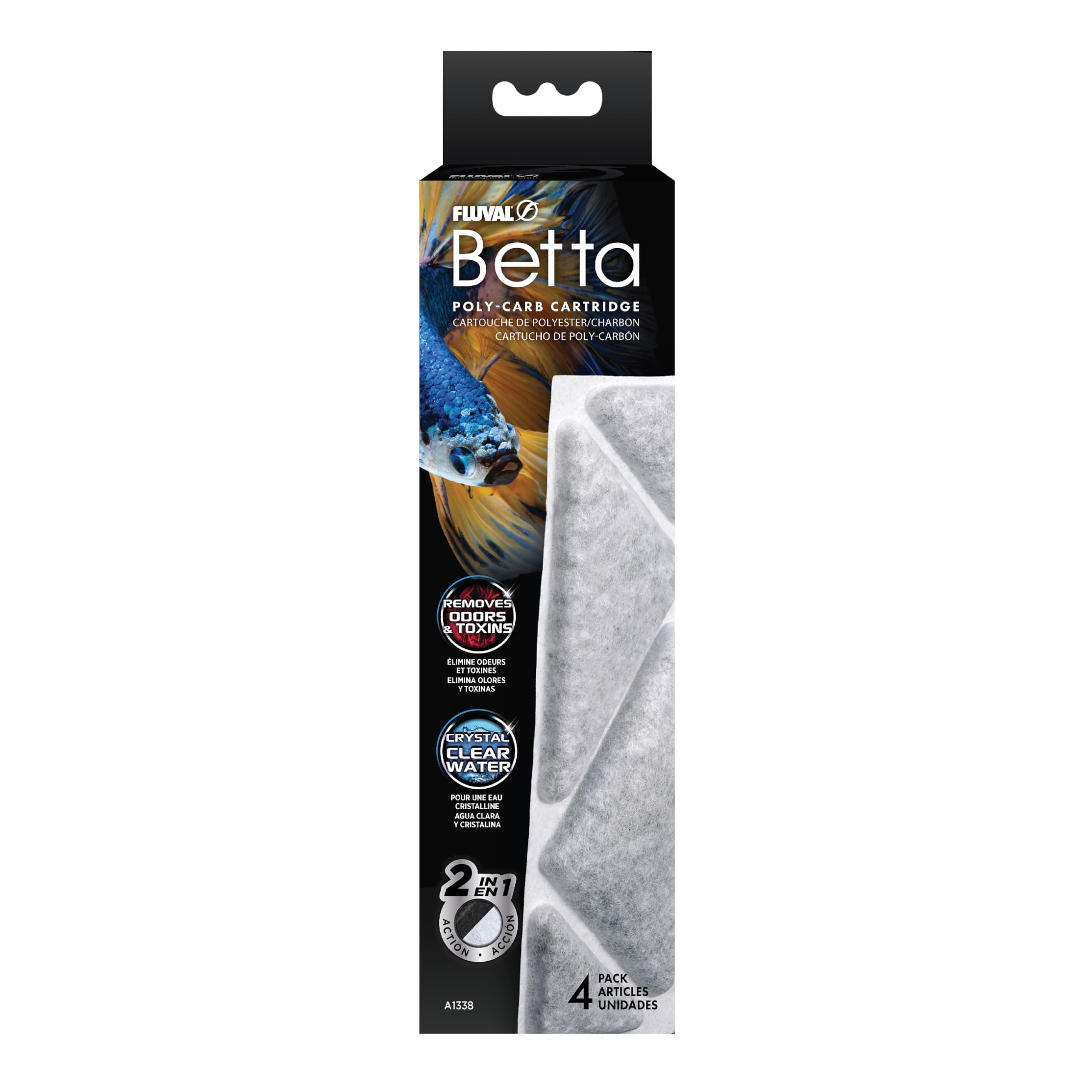 Fluval Betta cartouche filtre rechange Poly-Carb mass filtrant charbon 20 l