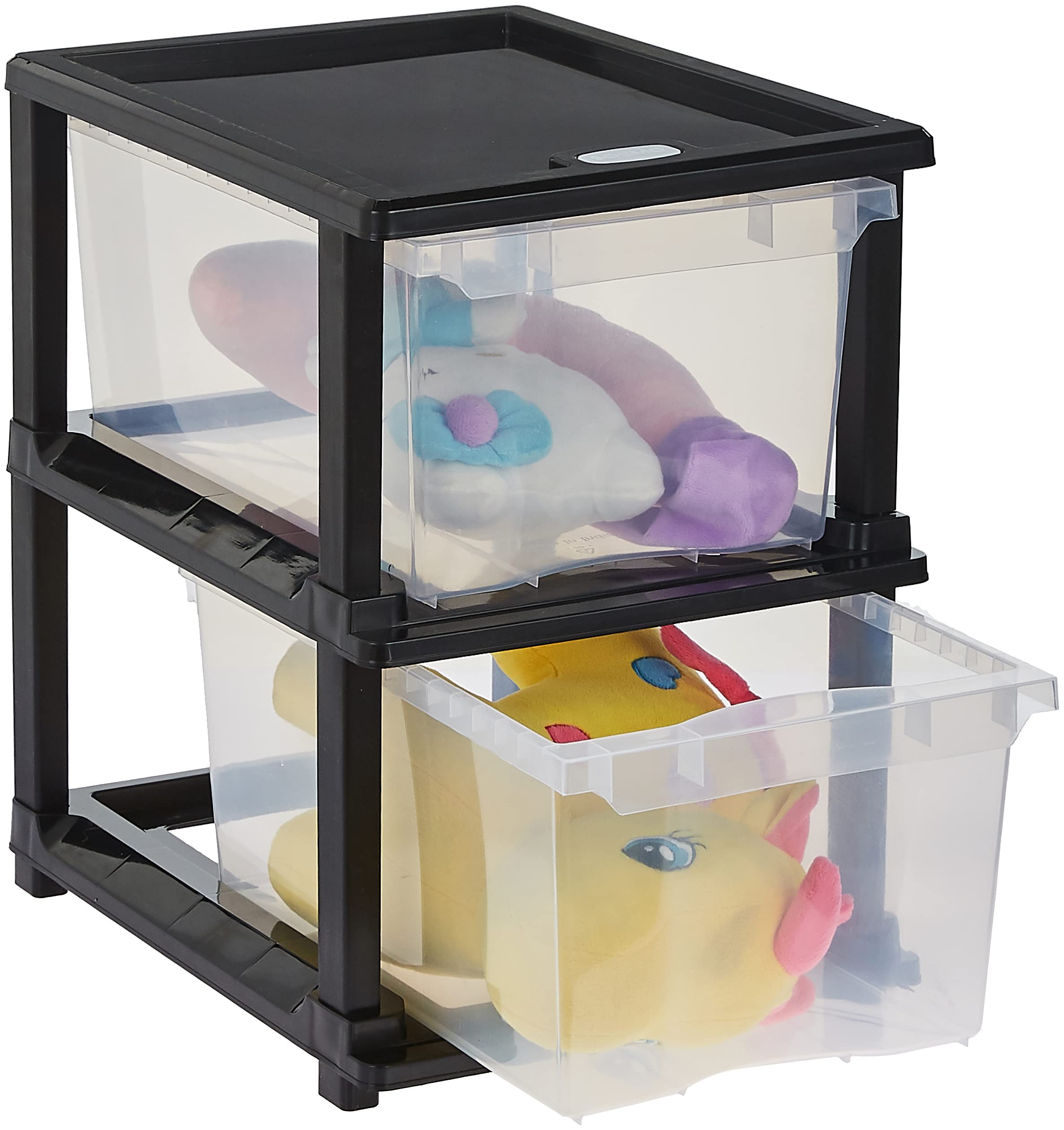 Amazon Brand - Solimo Plastic Multipurpose Modular Drawer, 2 Racks, Large, Transparent (B09WYHMLJ5) Amazon Price History, Amazon Price Tracker