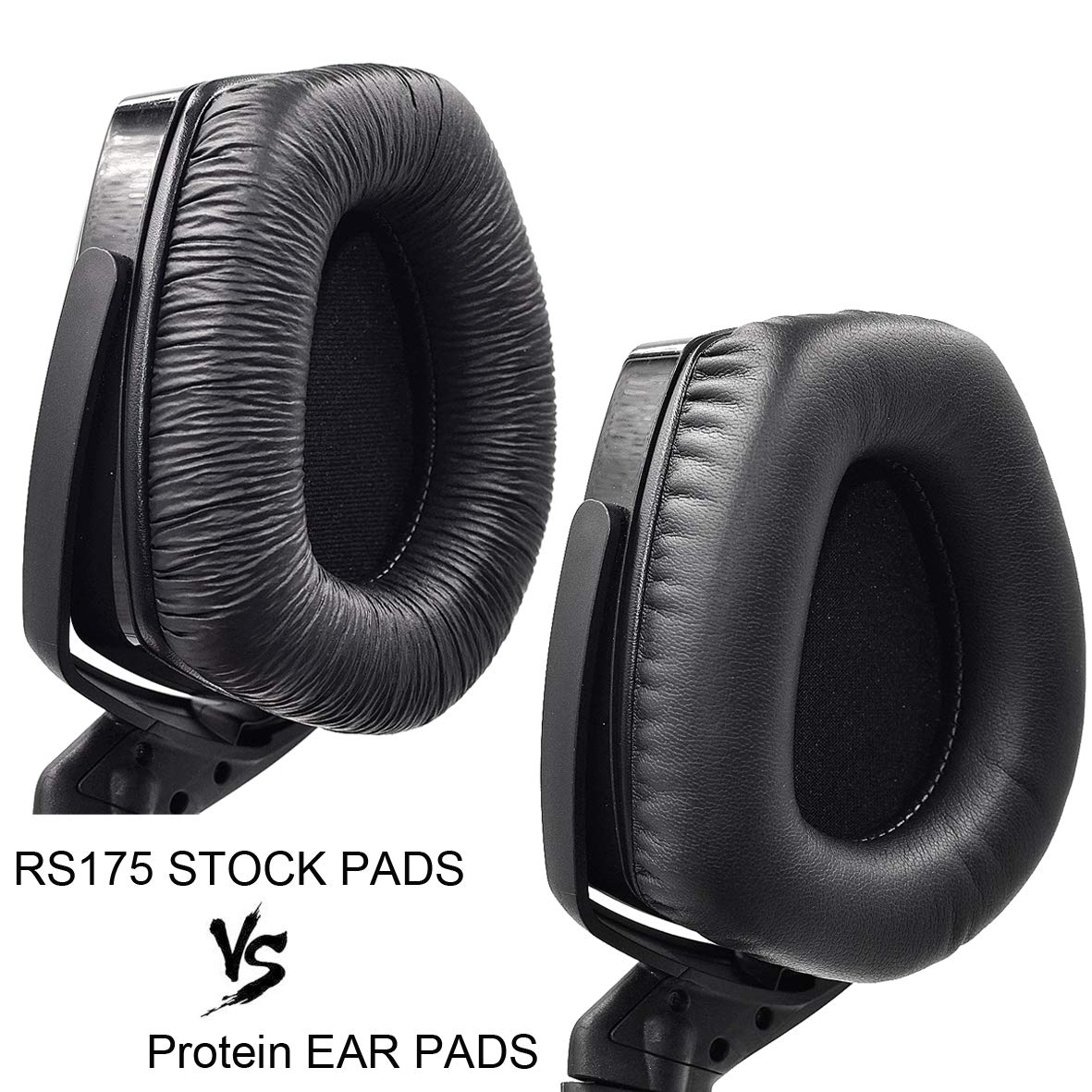 Coussinets De Rechange Pour Casque Sennheiser RS165/175 - Cuir Protéiné - Mousse Mémoire Forme