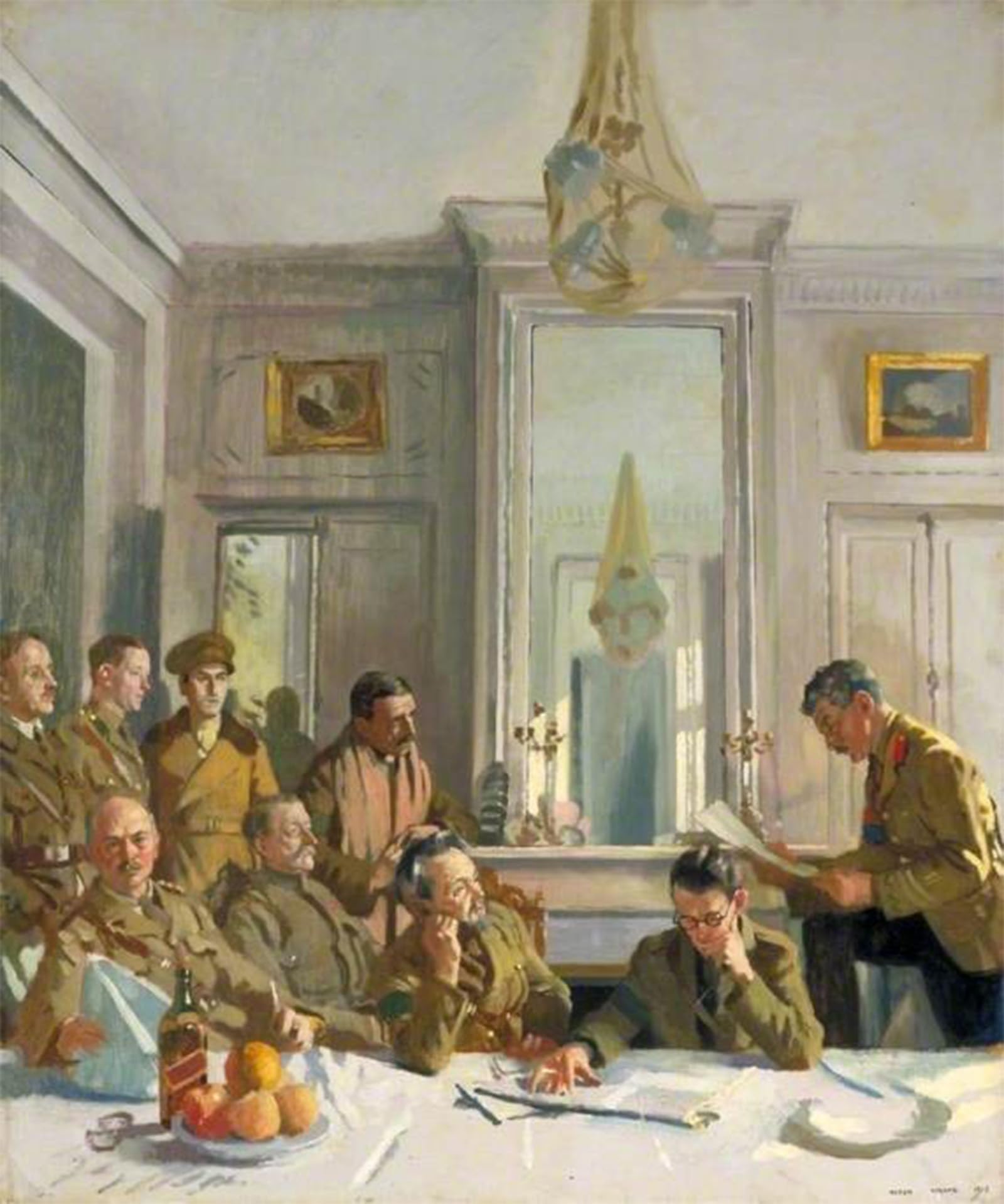 ARTXLXXBN Famous Painting Art Wall Decor Abstract Art Picture Some Members of the Allied Press Camp with Their Press Officers Sir William Newenham Montague Animal Pictures for Home Decor 60x90cm