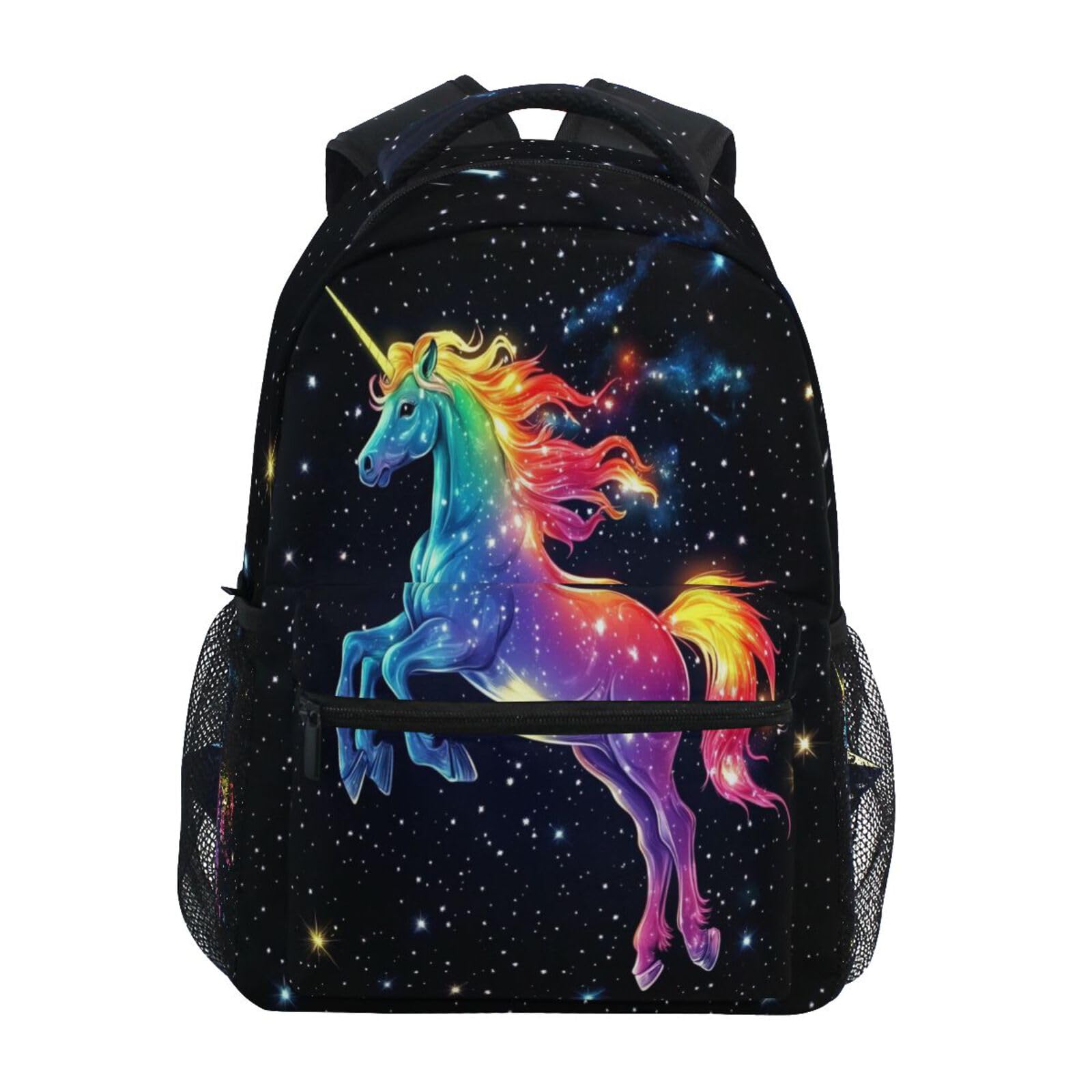 Unicorn Kids Backpack for Teen Boys Girls Magic Rainbow Galaxy Toddler School Bag Elementary Bookbag Book Bags Shoulder Bag