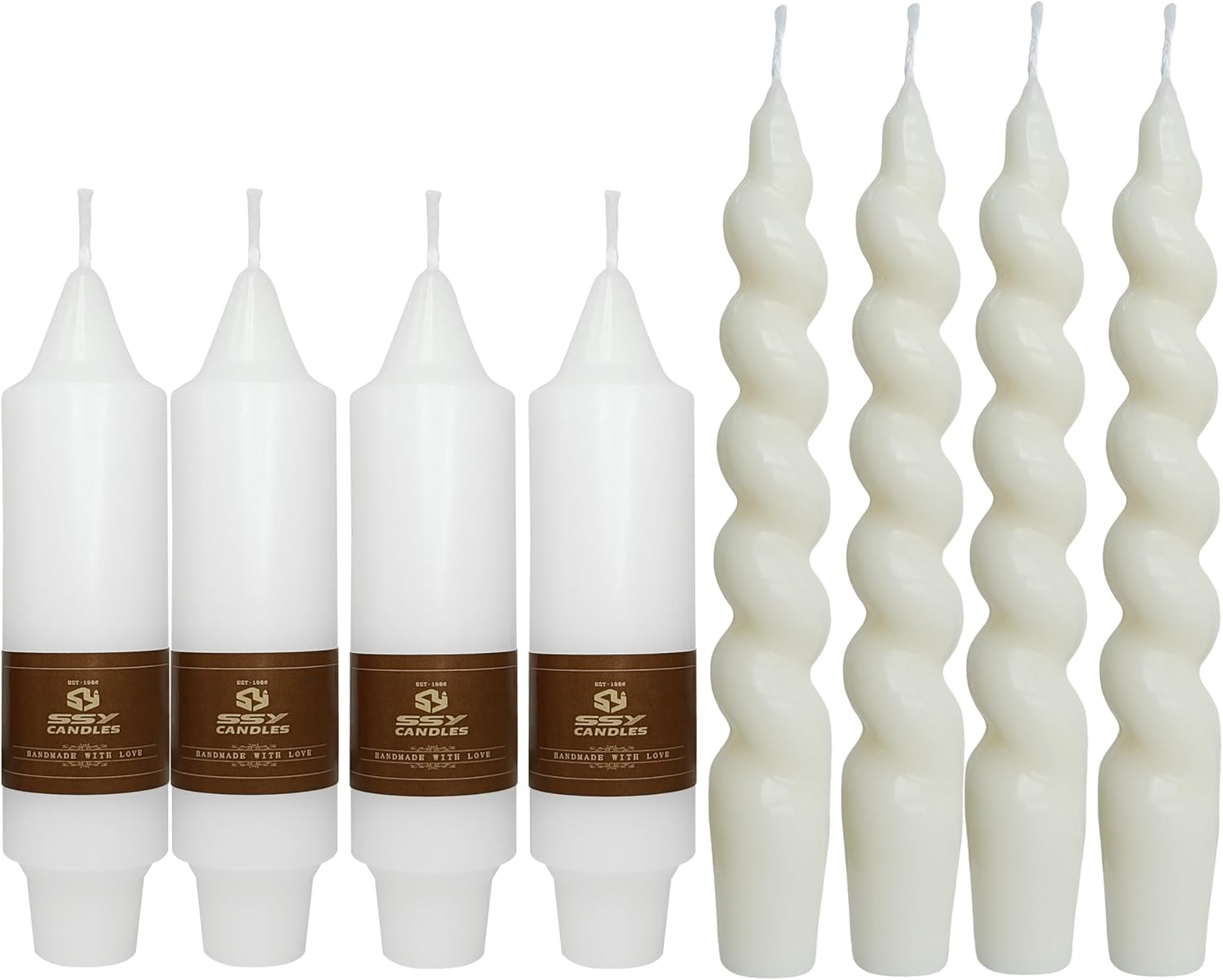 Candles White Spell Candles Short Taper Candle Vigil Candle Chime Candles 4 PCS for Religious Candles Faith Prayer and Meditation