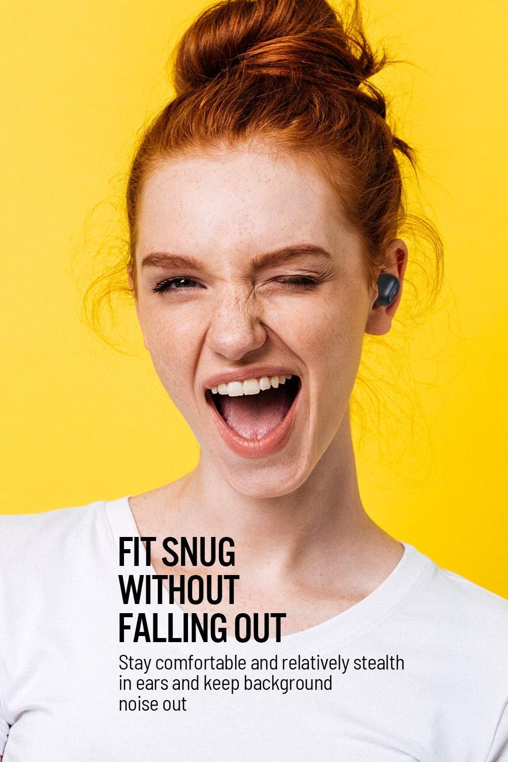 Dudios True Wireless Headphone, Bluetooth 5.0 Earbuds HiFi Stereo Sound Mini in-Ear Headset (One-Button Control, 15 hrs Playtime, Auto Pairing)-Upgraded Version