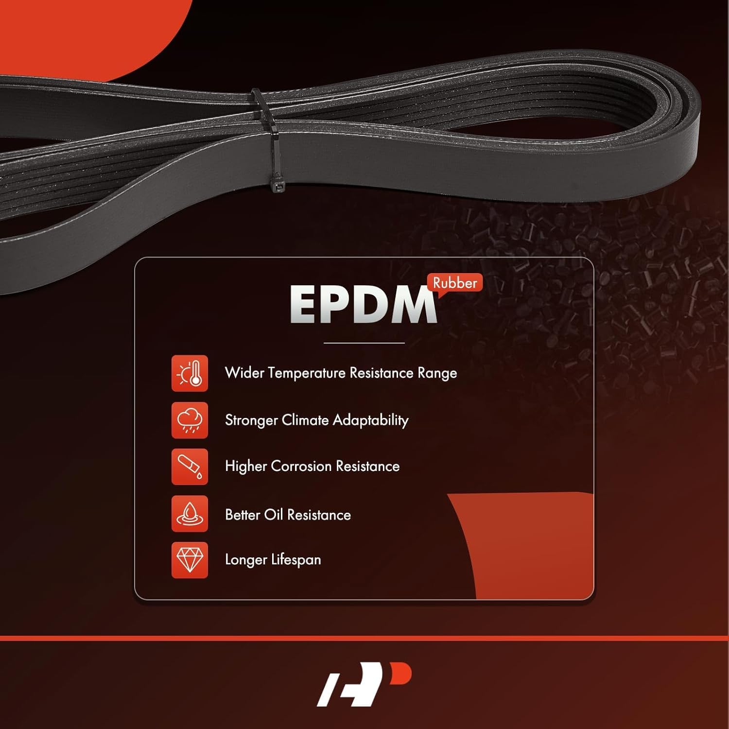 A-Premium 122.17 Inch Engine Serpentine Drive Belt Compatible with Ford F-250 F-350 F-450 F-550 Super Duty 1999-2003, F-650 F-750 2000-2003, E-550 Econoline Super Duty 2002, Excursion, V8 7.3L