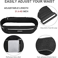 Vista 7 de GUZACK Riñonera para correr para hombres y mujeres – Riñonera para iPhone 13/12/11 Pro Max, iPhone 13/12/11 Pro/SE 2/XS/XR/X/8 Plus - Cinturón