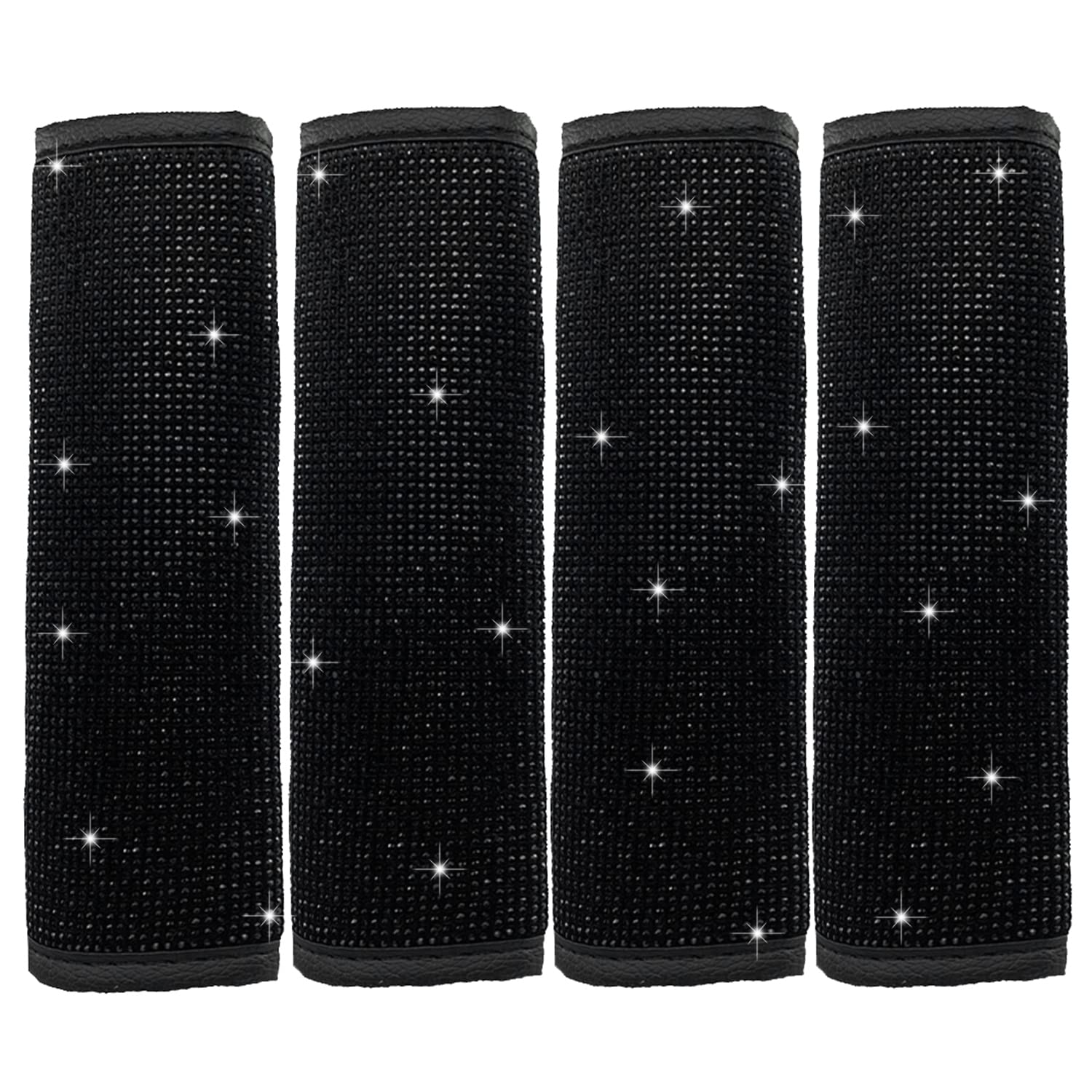 U M 4 Packs Bling Bling Seat Belt Shoulder Pads Luster Crystal Car Seatbelt Covers Diamond Car Decor