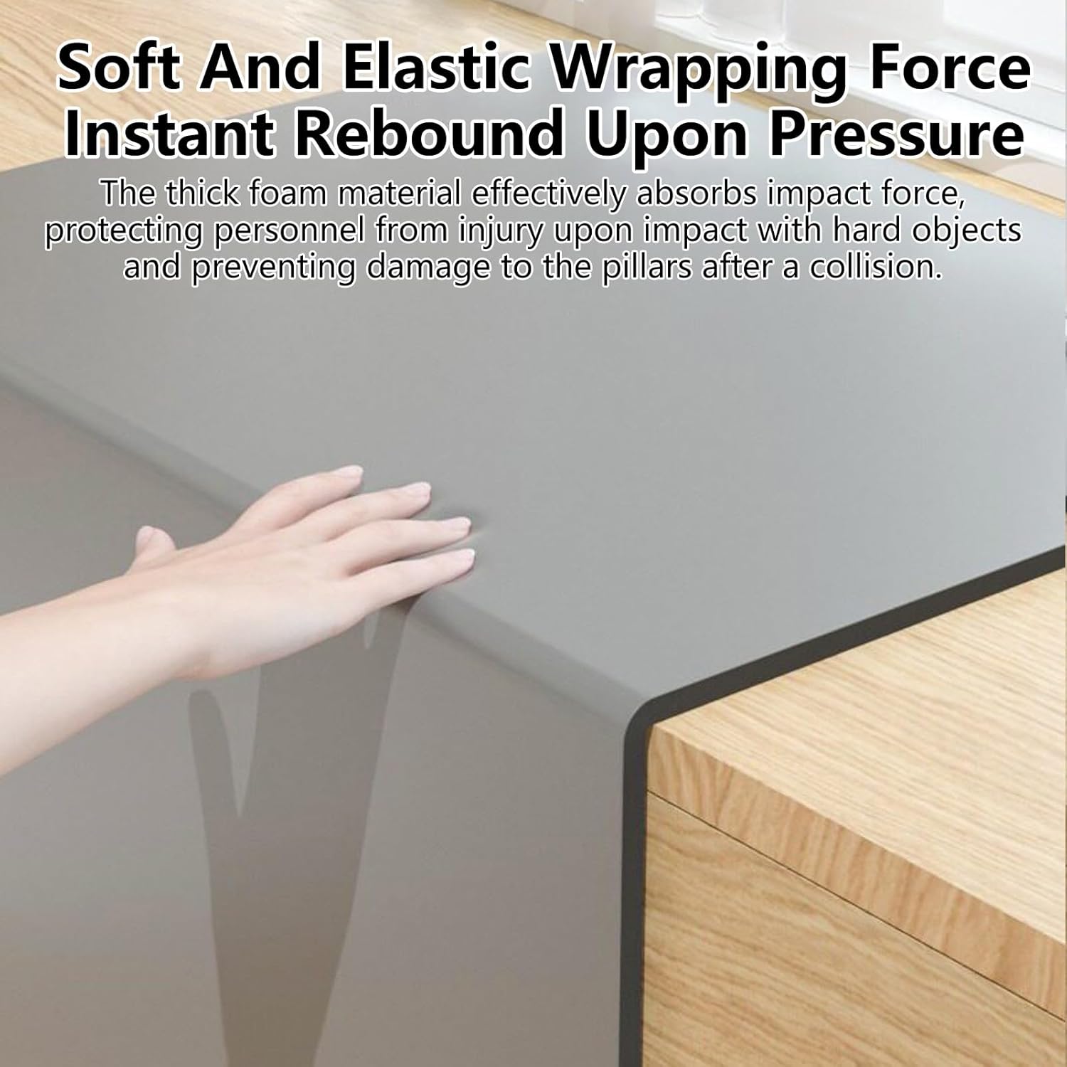 Self-Adhesive Rubber Foam Wall Post Protectors,All Weather Pole Cushion Padding Wrap,Safety Pole Pads for Player Protection,Workshop Garage Gym Garage Edge Wall Protectors,