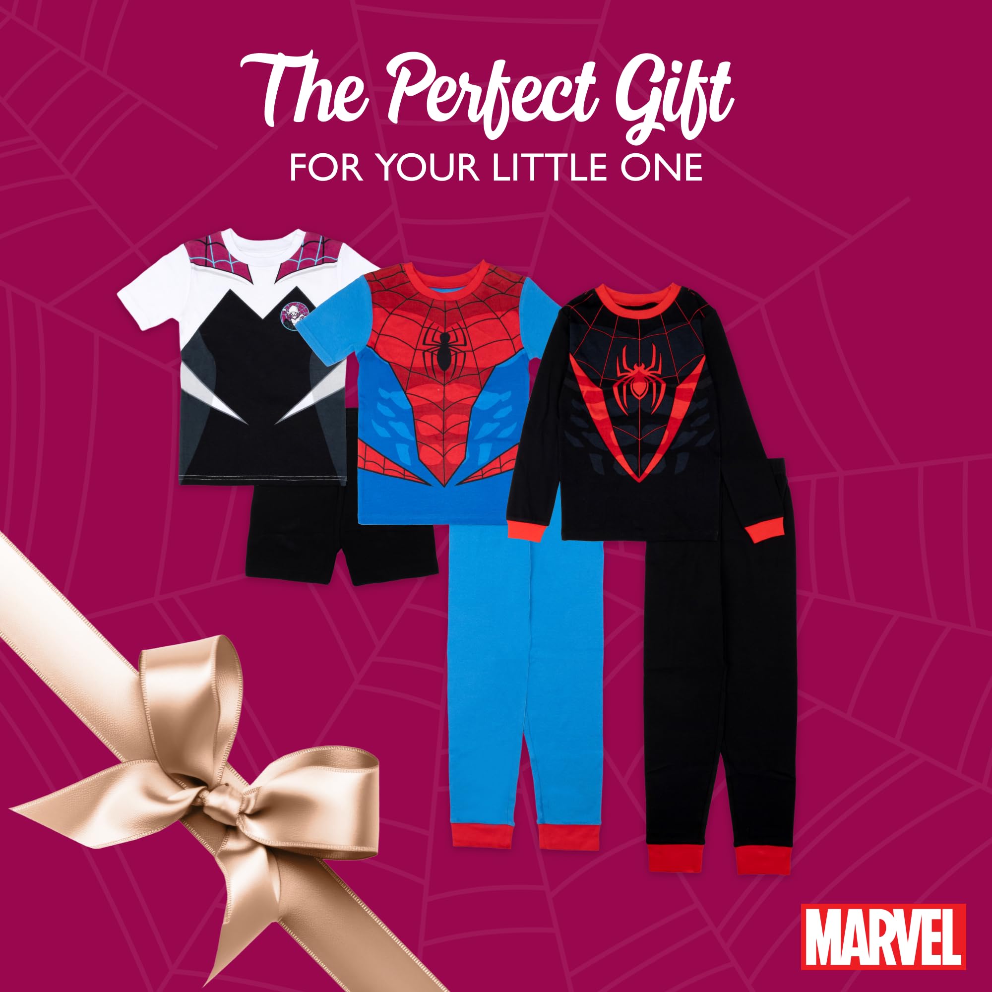 Marvel - Pigiama da Bambino, 6 Pezzi, in Cotone, Morbido e Carino per Bambini, Spider Squad, 4