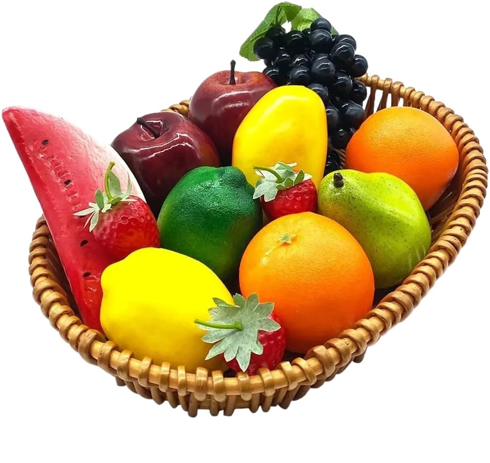 MZSKLW Fake Fruit Artificial Fruits 13 Pcs Set, Lifelike Realistic Fake Fruit Home Decoration For Dining Table, Photography Props