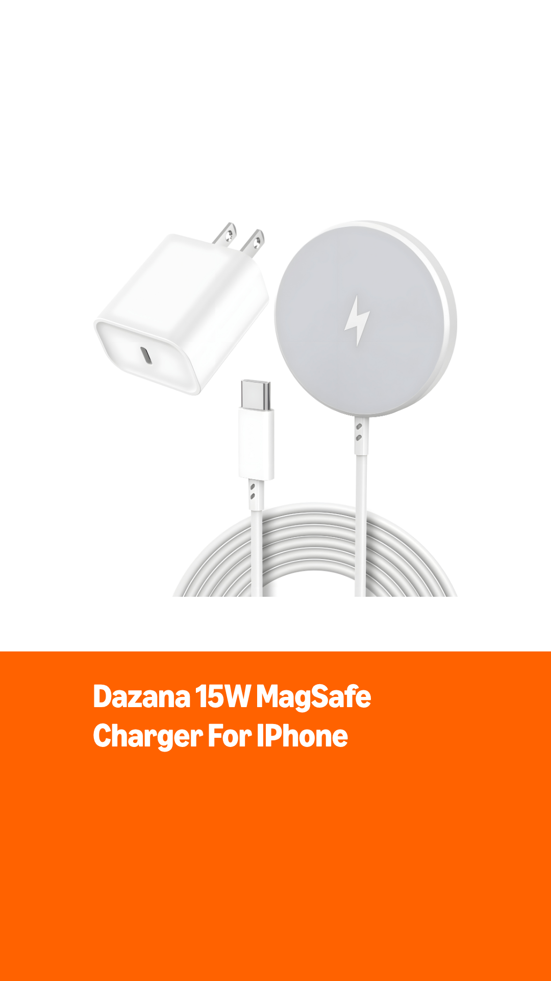 [Apple MFi Certified]Magnetic Wireless Charger Apple Mag Safe Charger,15W 6FT Fast Wireless Charging Pad for AppleiPhone 16 Pro Max/16 Pro/16 Plus/15 Pro Max/14/13/12/AirPods3/2/Pro/Pro2,Charging Pad