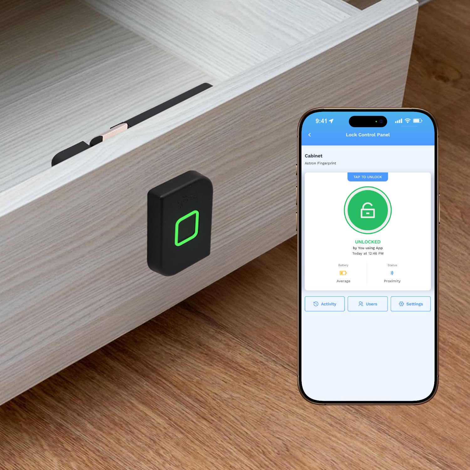 Godrej Smart Cabinet Lock| Biometric – 360° Fingerprint, 100 Fingerprints| Bluetooth| Mobile App | Passage Mode | Advantis Rion| 1st Made in India Digital Furniture Lock| Black| 3 Yrs Warranty