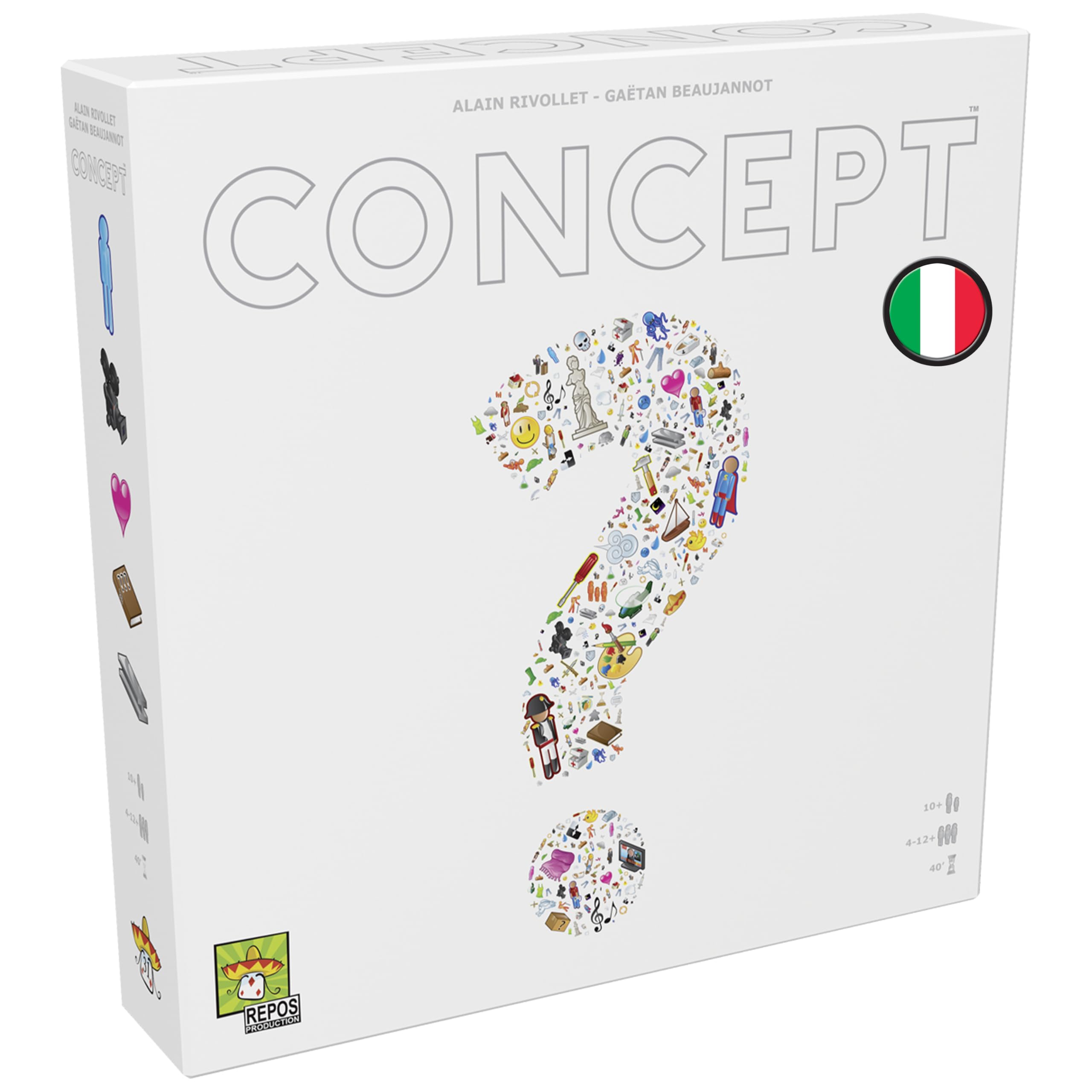 Asmodee - Concept, Jeu de Table, 4-12 Joueurs, 10+ Ans, édition en Italien