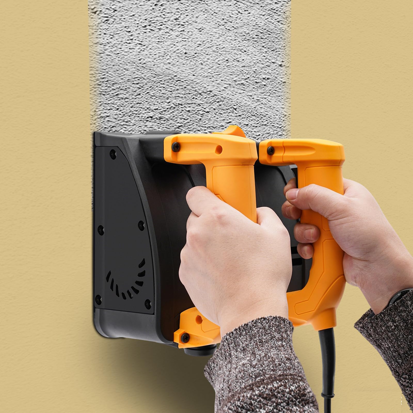 Fresa per calcestruzzo elettrica 1200 W 1000-4000 giri/min fresatrice portatile 26 lame profondità spazzolatura 1-4 mm larghezza 15 cm piallatrice a parete