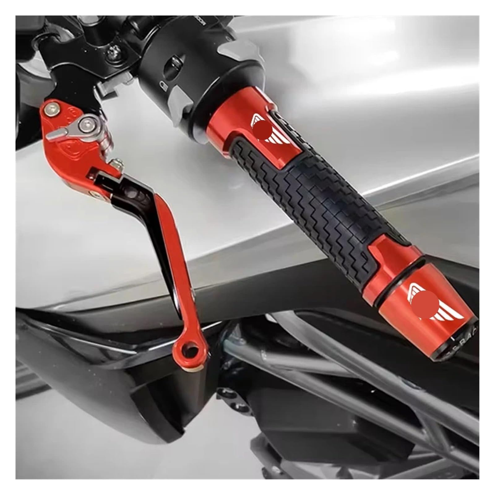 Empuñaduras Manillar para CBR 125R 600 F4i 650F/R 1100XX 1000F CBR 600 954 1000 RR 900RR 250R Funda De Goma para Manillar De Motocicleta(Silvery-A)