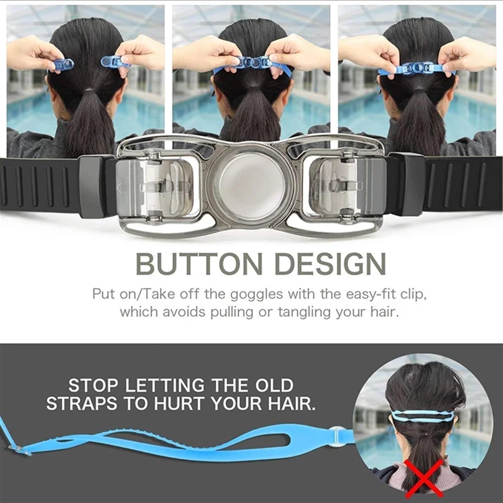 Occhiali Da Nuoto Occhiali da nuoto for adulti anti-appannamento con protezione UV, for uomo e donna, in silicone, regolabili e impermeabili