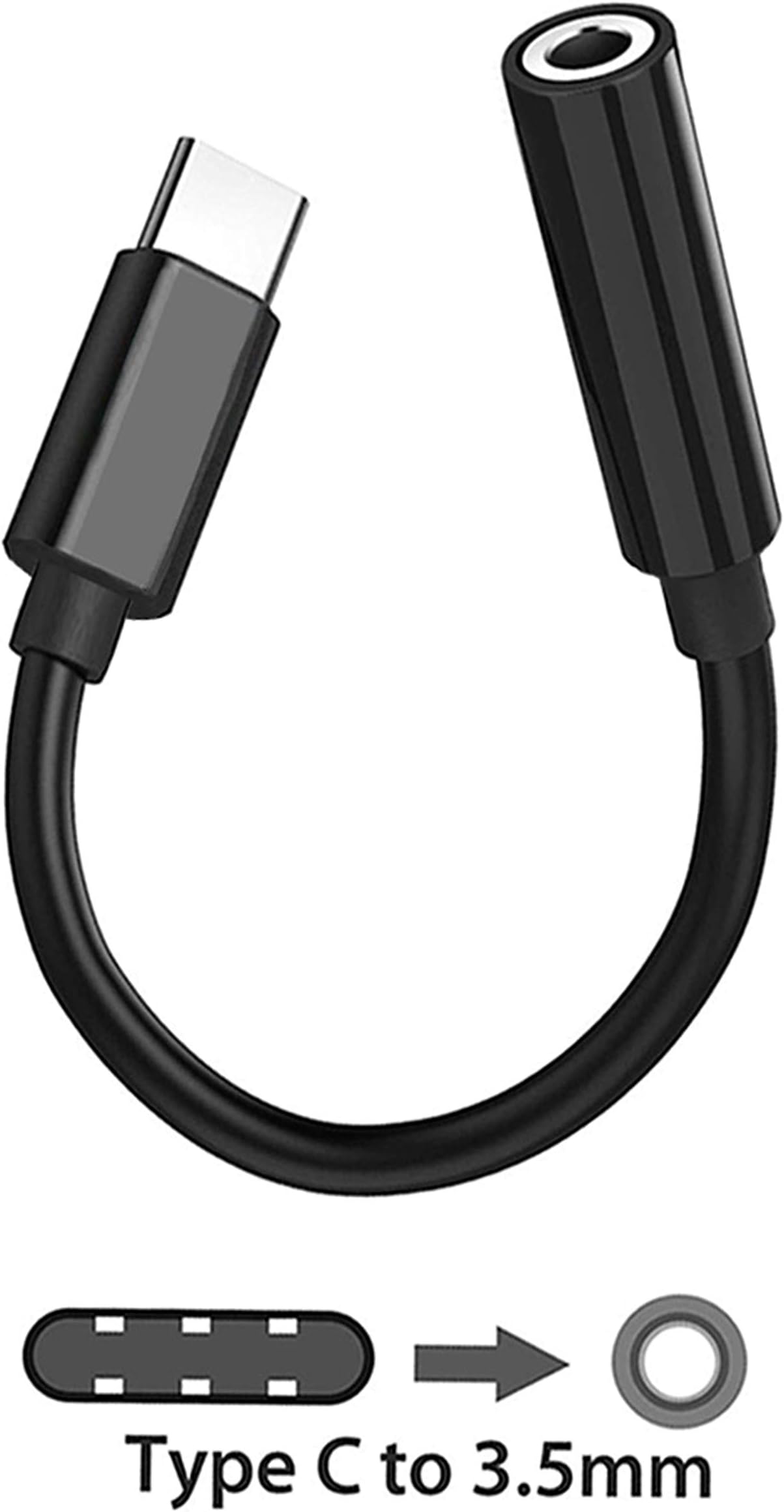 USB C Headphone Jack Adapter. Type C to 3.5mm Female Aux Audio Cable for GooglePixel 2 3 XL, SAMS ung, Essential, Hu awei, On ePlus, Xiao mi etc.