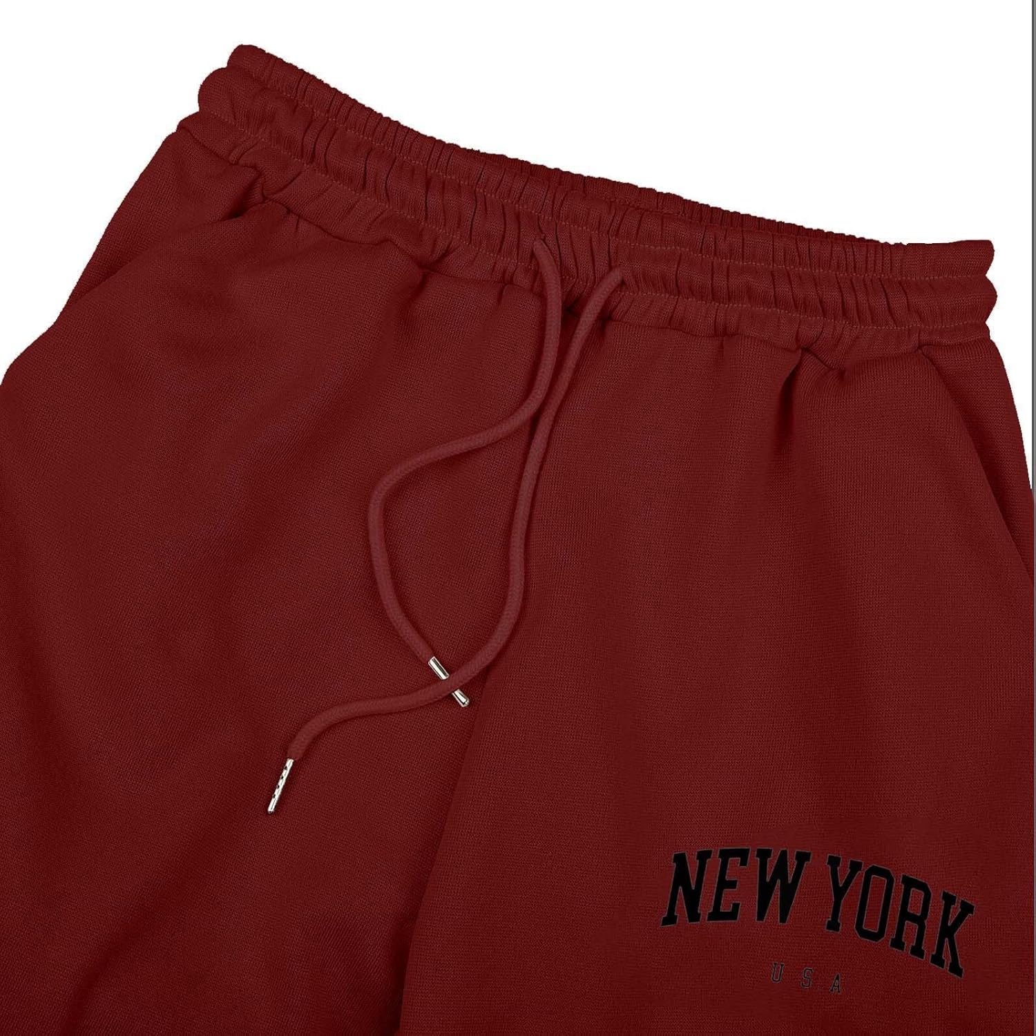3Pc Fleece Sweatsuit for Women Zipper College Sports Hoodies and Sweatpants Set Cinch Bottom Drawstring Tracksuit