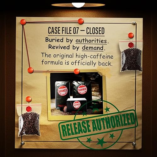 Miniatura 6 de Banned Coffee  El café más fuerte del mundo  Contenido de cafeína súper fuerte  Nuestro mejor café sabor tostado oscuro medio