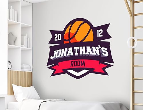 Miniatura 3 de Adhesivo de pared de baloncesto, calcomanías personalizables, decoración perfecta para habitación de niño, decoración de dormitorio, decoración de