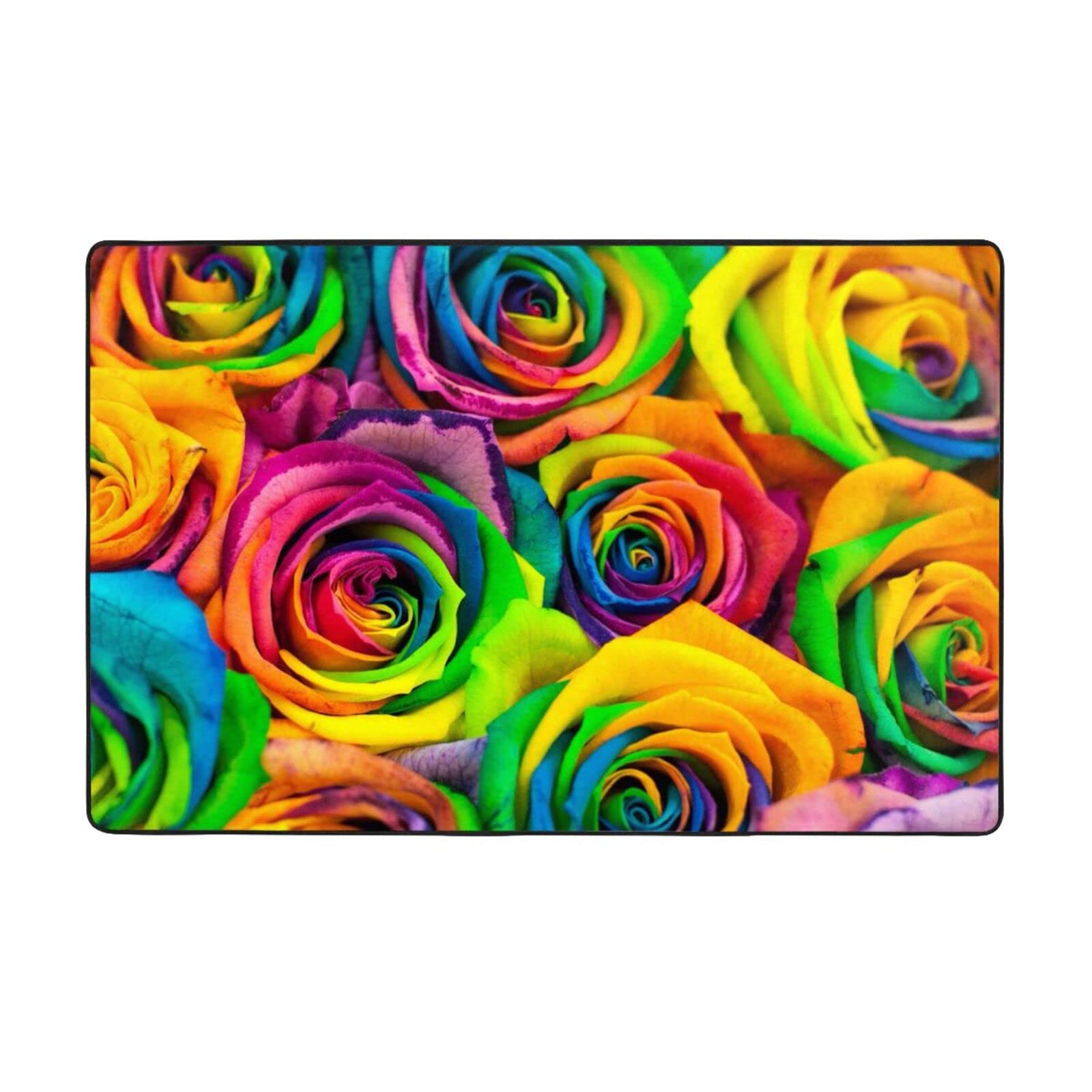 Tapis moderne rose coloré flanelle pour chambre et salon