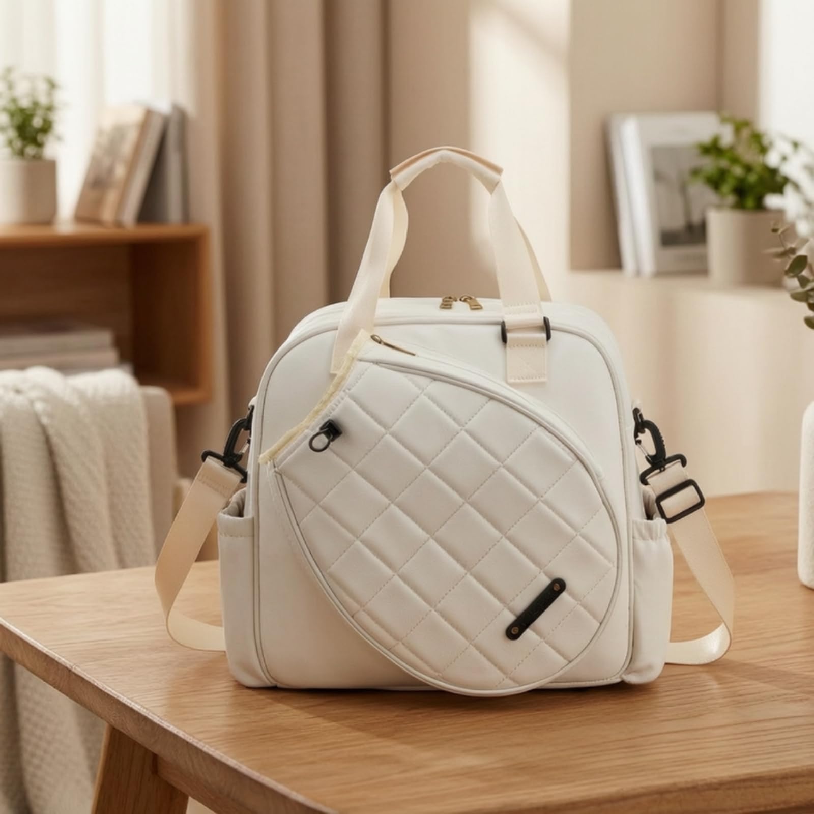 a Tennis a Rachette a Sportiva Portaracchette a con Scomparti E Tracolla Regolabile Materiale Memory Leggero 20L Tennis Pickleball Badminton Palestra, Array, Nero, 20L