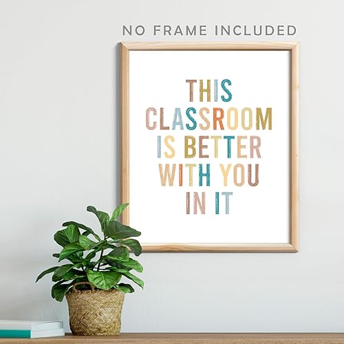 Miniatura 5 de This Classroom Is Better With You In It, Boho Classroom Decor, 8X10 inch Classroom Decorations Poster, Back to School, School Wall Art, Positive