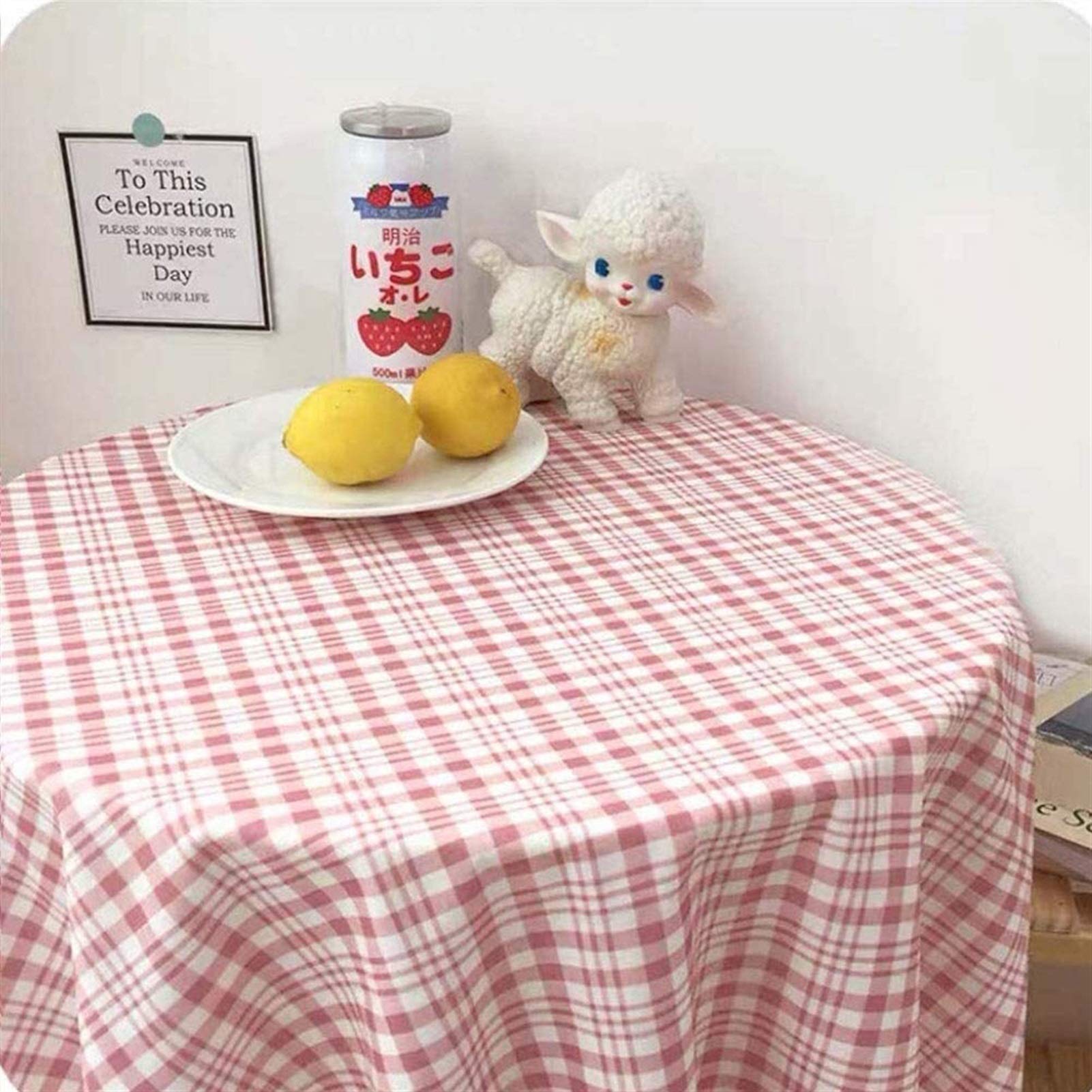 Amazon｜テーブルクロス手作りシンプルソフトラウンドチェッカー