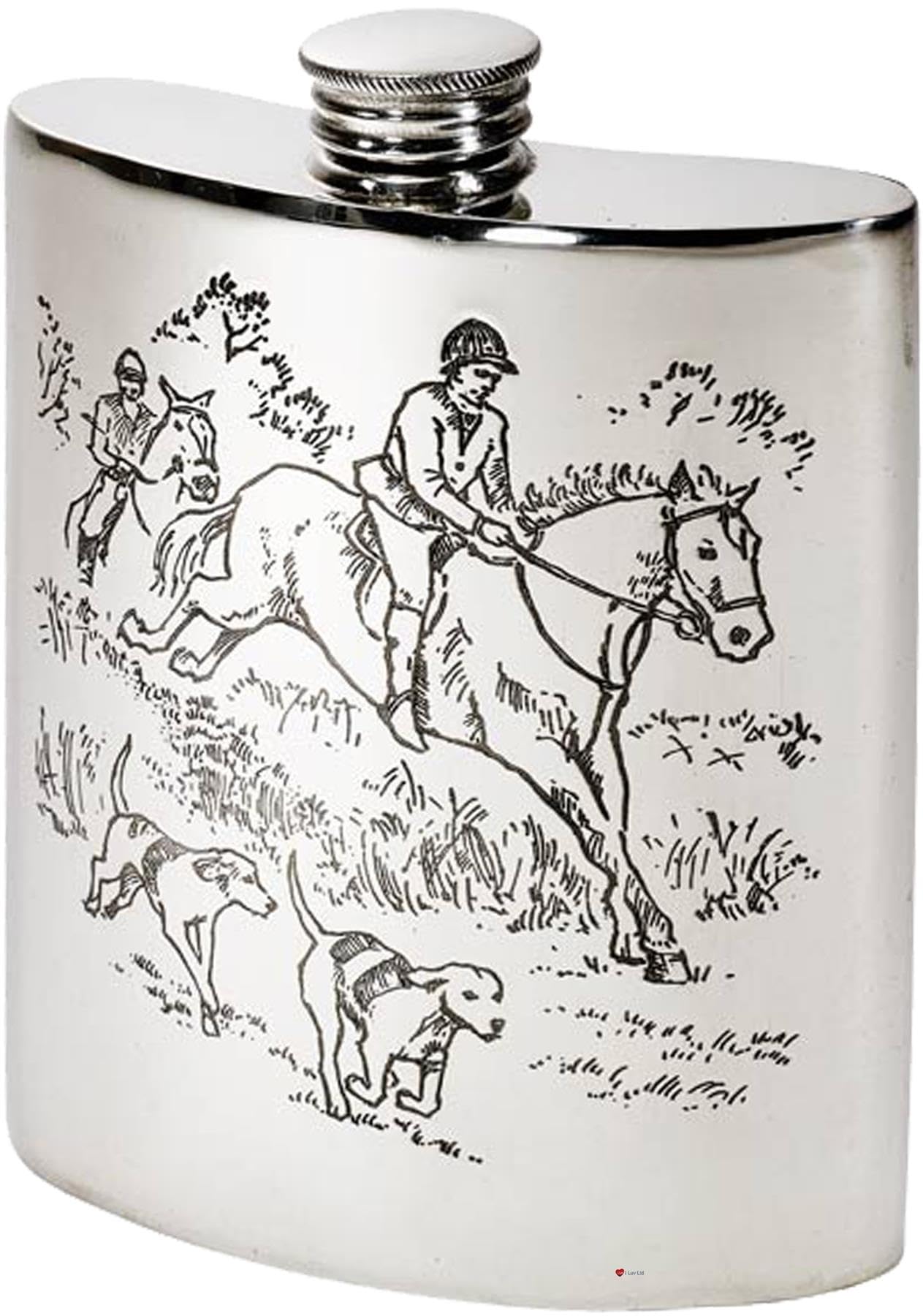 Flacon de hanche de rein étain 6 oz flasque de poche golf poli brillant