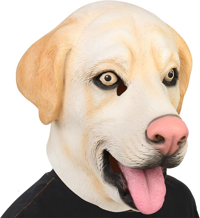Mascara completa de perro divertido para Halloween accesorios de fiesta regalo miniatura 2