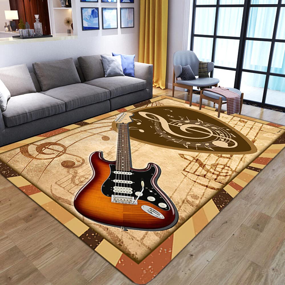 3D dywan do salonu nuty gitara antypoślizgowe maty podłogowe dzieci maty dla raczkowania korytarz maty maty nocne maty do dekoracji wnętrz